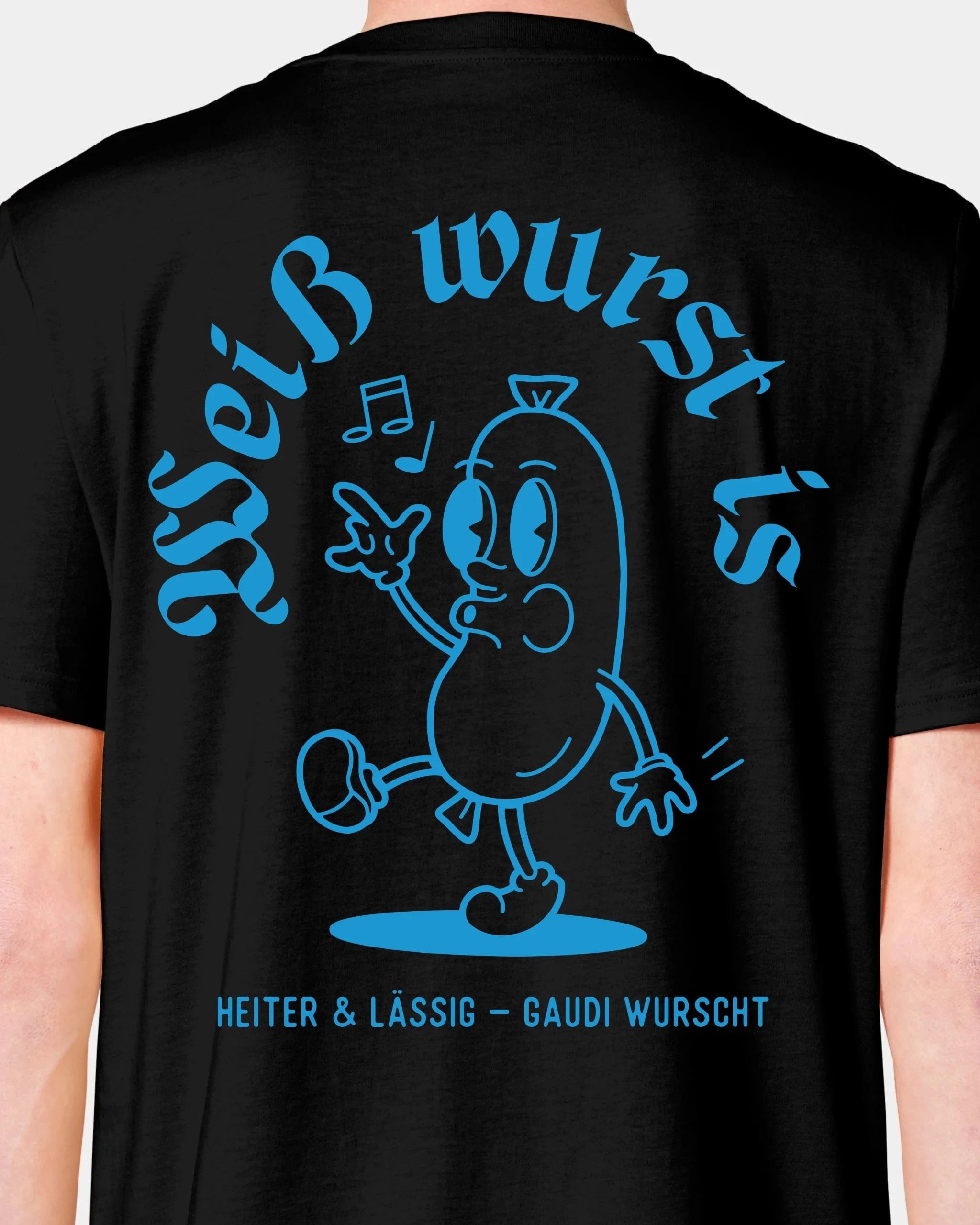 Schmidt Digitaldruck GmbH T-Shirt "Weißwurst" Unisex / Schwarz / XXS - aus nachhaltiger und fairer Produktion