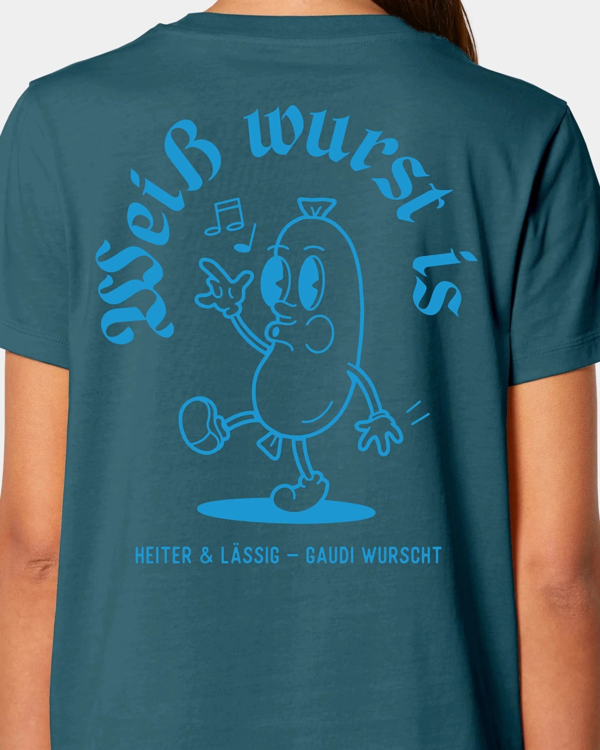 Schmidt Digitaldruck GmbH T-Shirt "Weißwurst" Damen / Stargazer / XS - aus nachhaltiger und fairer Produktion