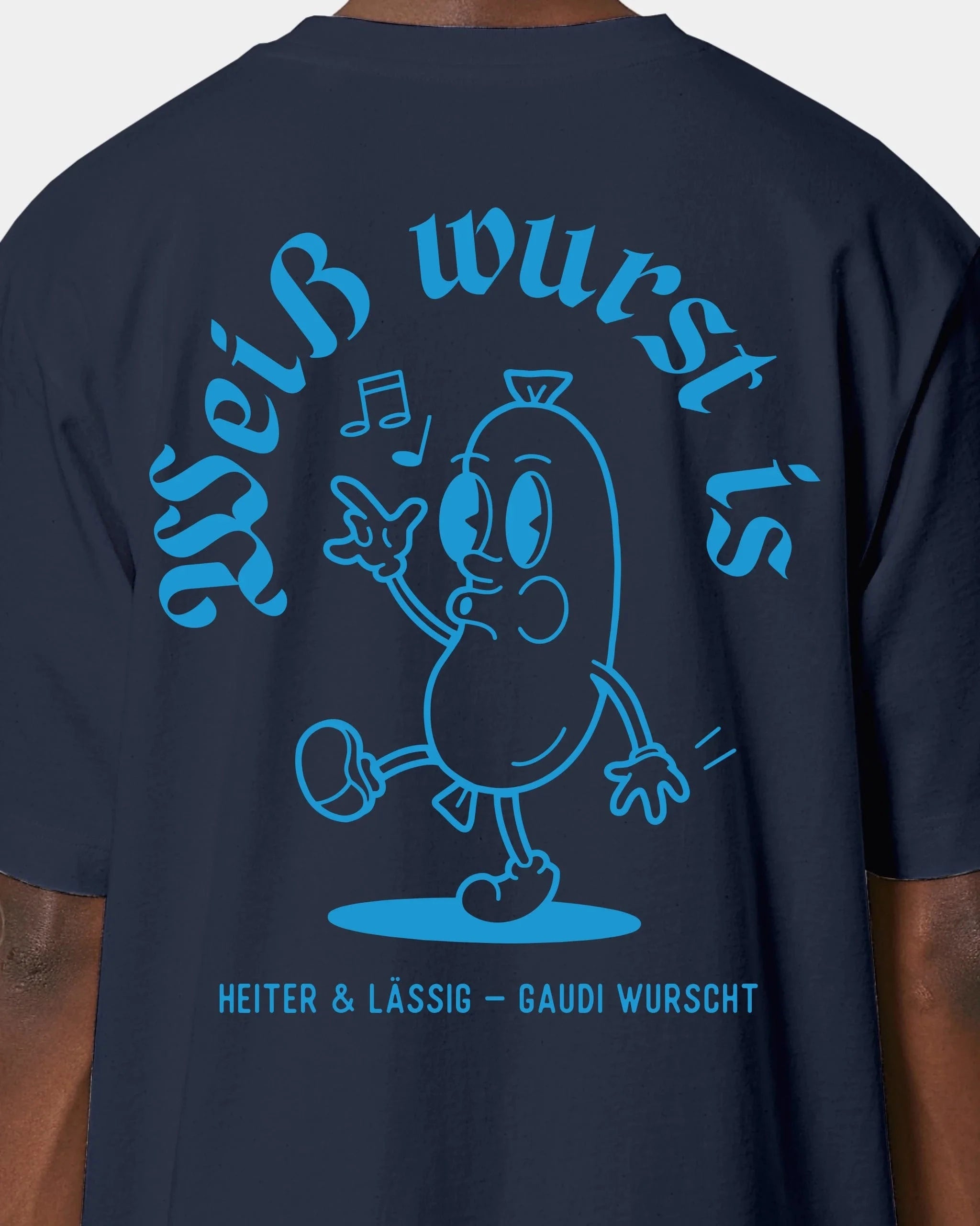 Schmidt Digitaldruck GmbH T-Shirt "Weißwurst" Oversized / French Navy / XXS - aus nachhaltiger und fairer Produktion