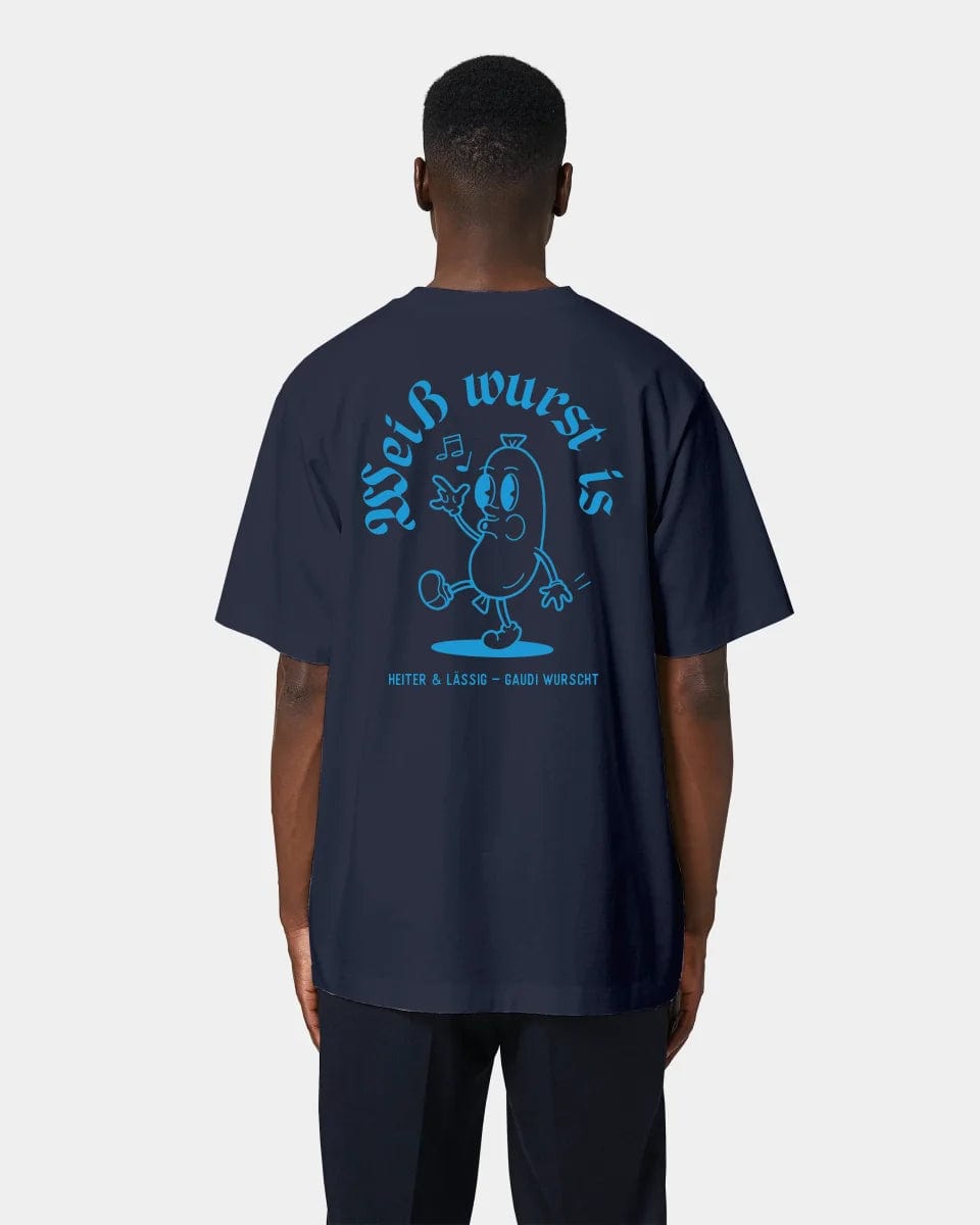 HEITER & LÄSSIG T-Shirt "Weißwurst" Oversized / French Navy / XXS - aus nachhaltiger und fairer Produktion