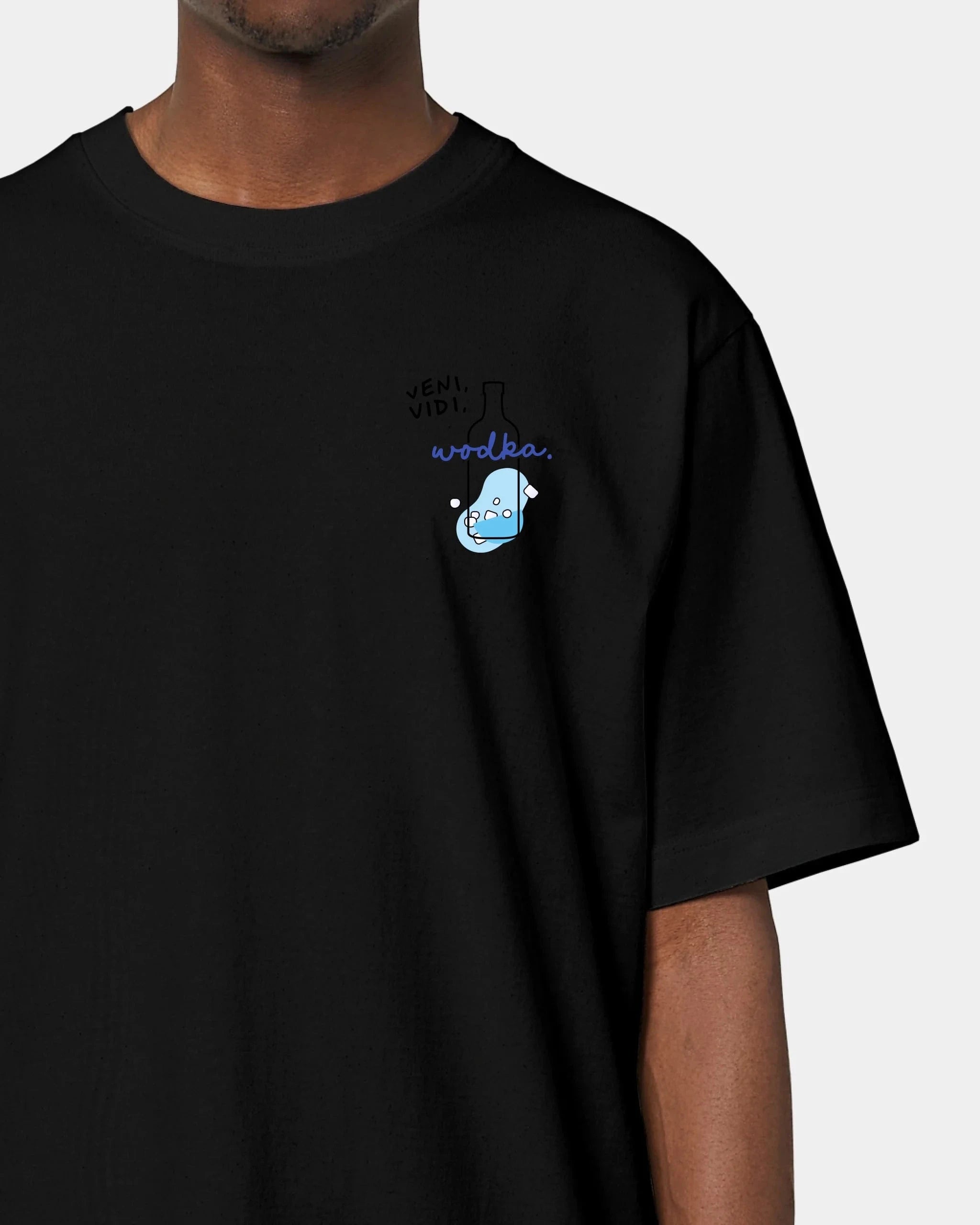 Schmidt Digitaldruck GmbH T-Shirt "Wodka" Oversized / Schwarz / XXS - aus nachhaltiger und fairer Produktion