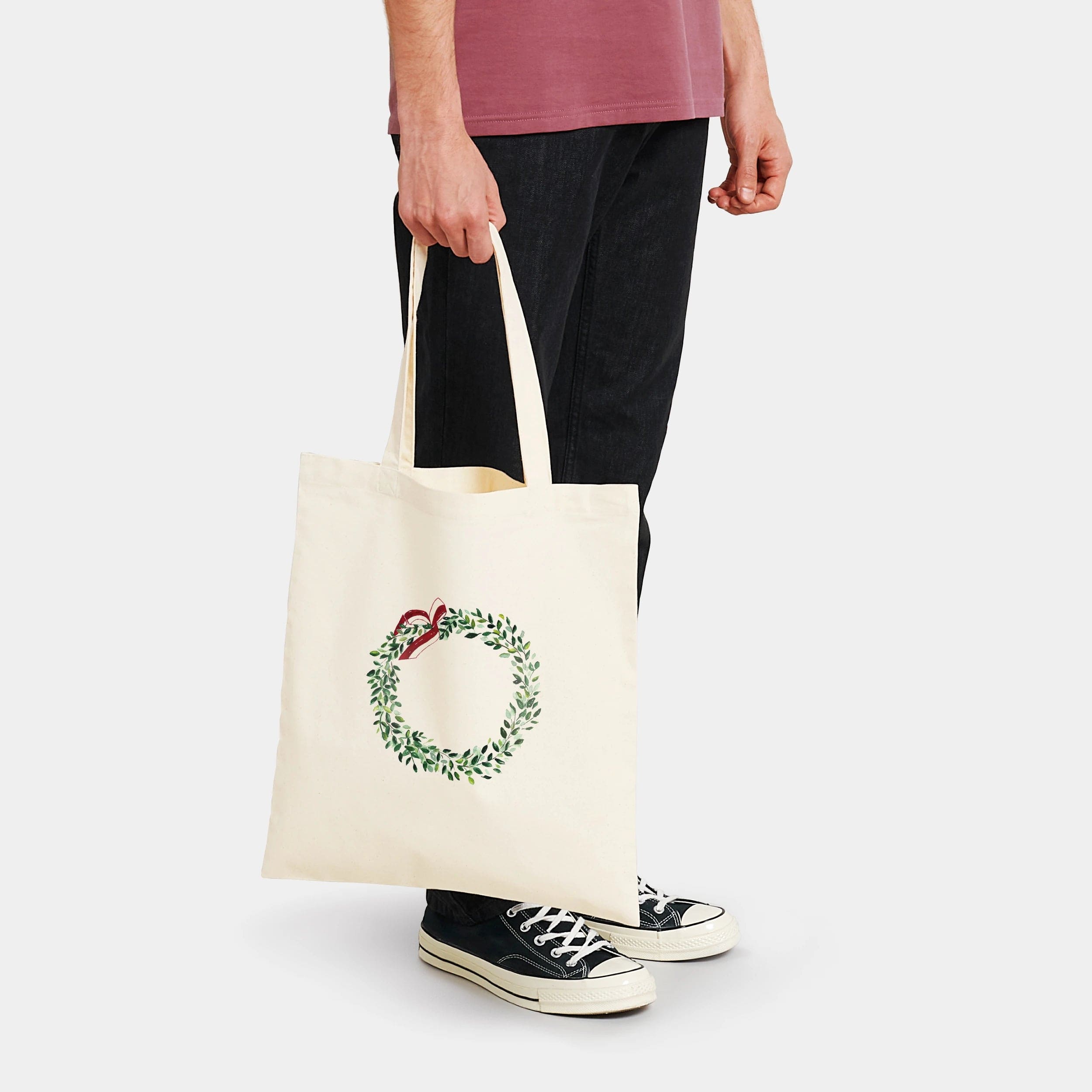 HEITER & LÄSSIG Baumwolltasche "Buchskranz" natural raw - aus nachhaltiger und fairer Produktion