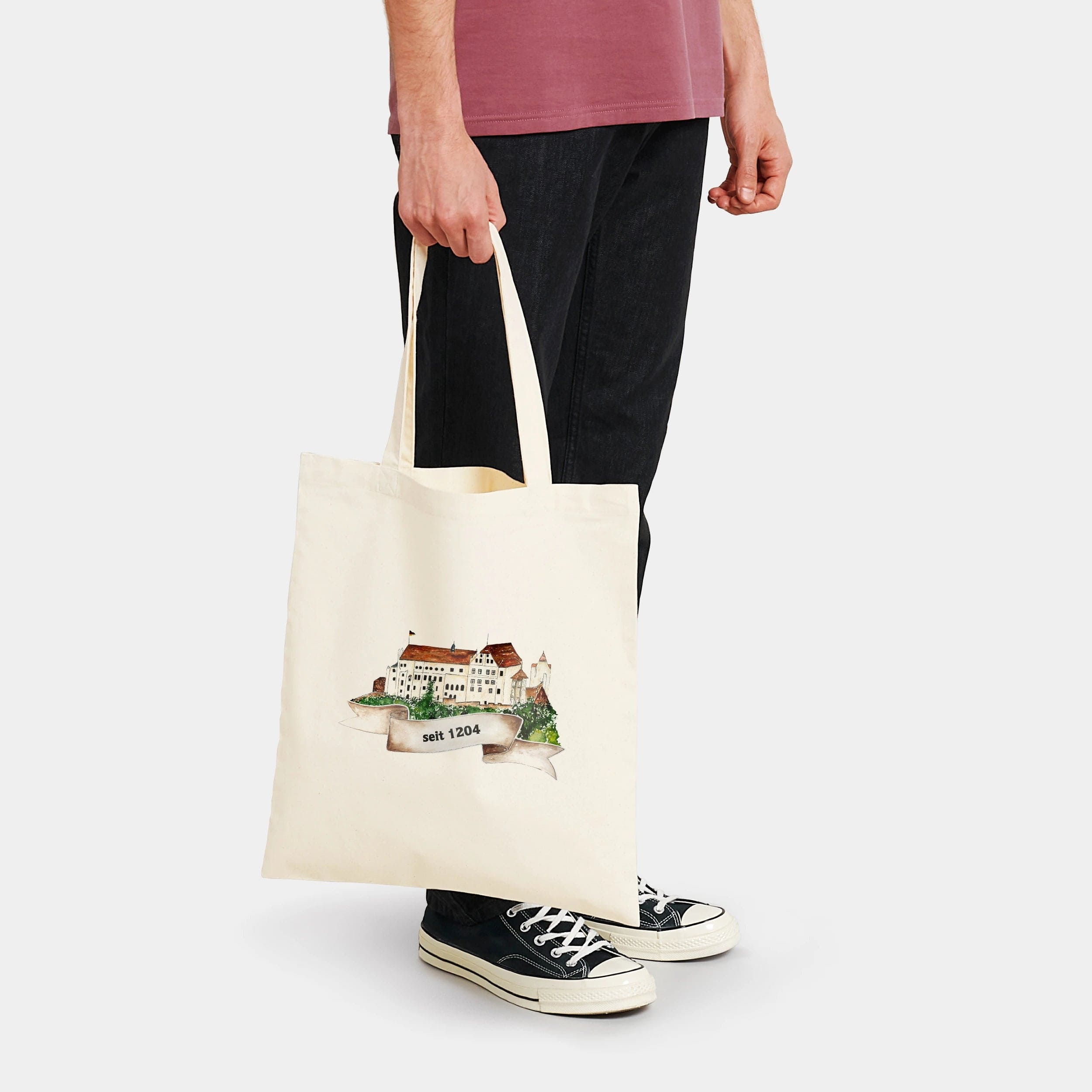HEITER & LÄSSIG Baumwolltasche "Burg Trausnitz" natural raw - aus nachhaltiger und fairer Produktion