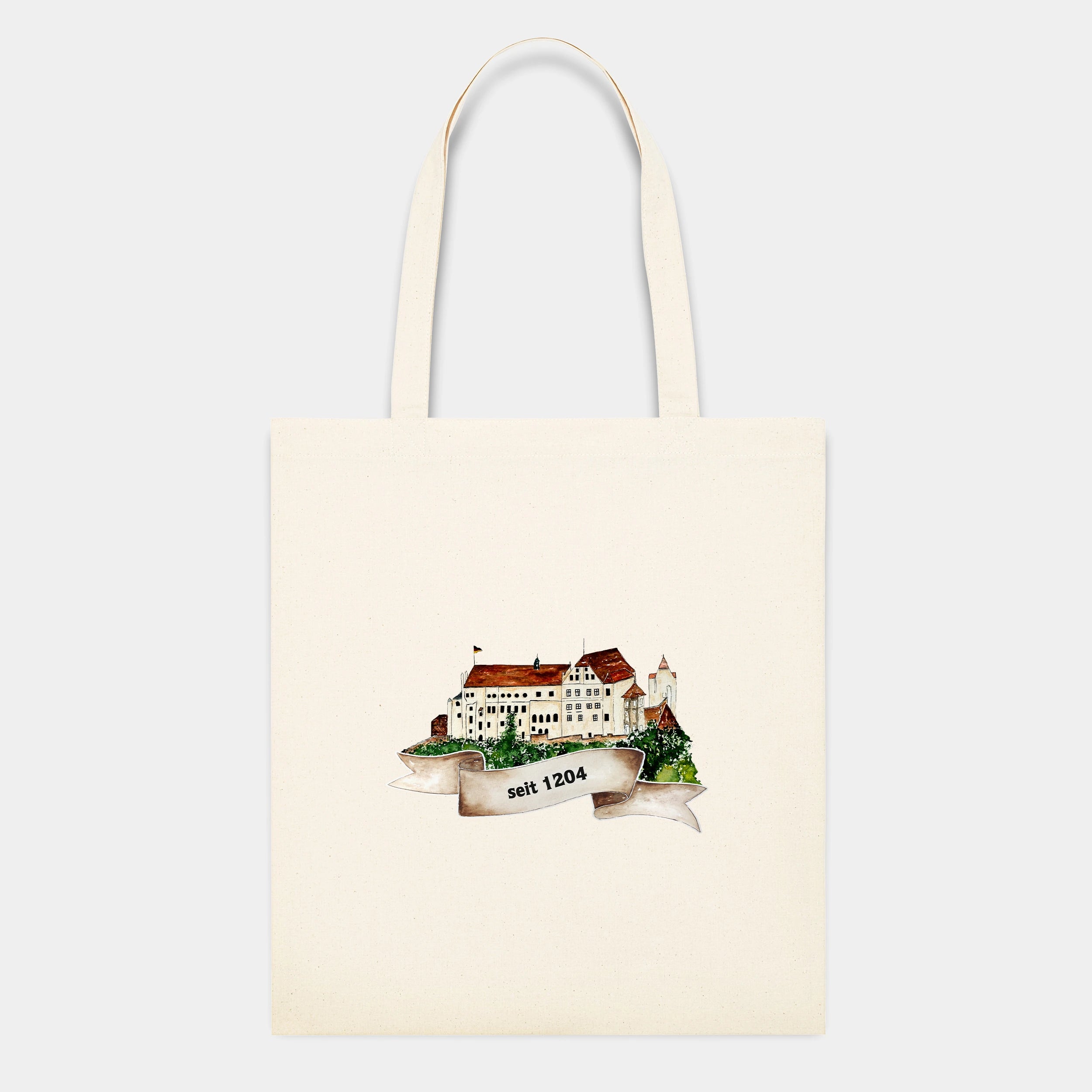 HEITER & LÄSSIG Baumwolltasche "Burg Trausnitz" natural raw - aus nachhaltiger und fairer Produktion