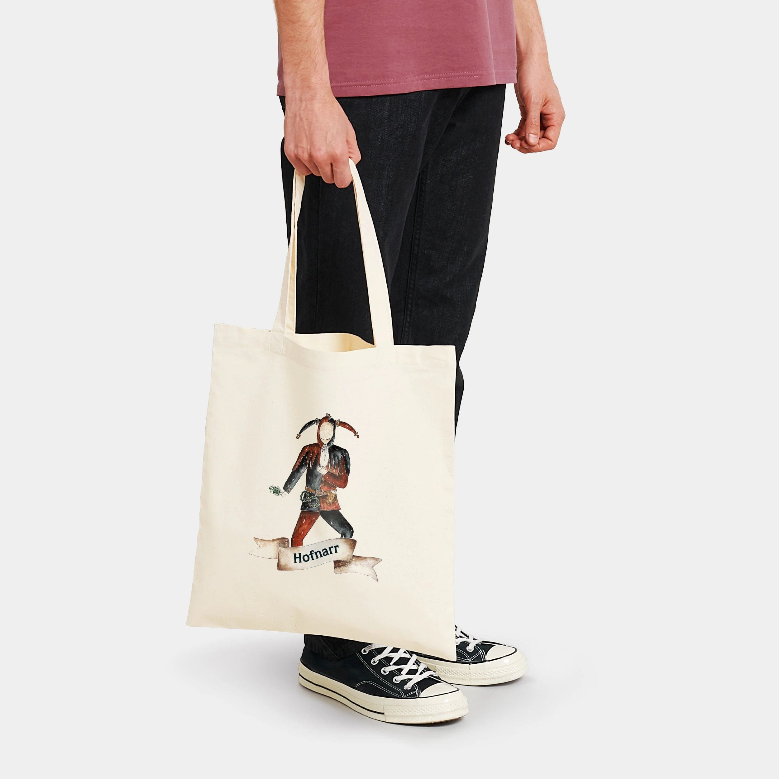HEITER & LÄSSIG Baumwolltasche "Hofnarr" natural raw - aus nachhaltiger und fairer Produktion