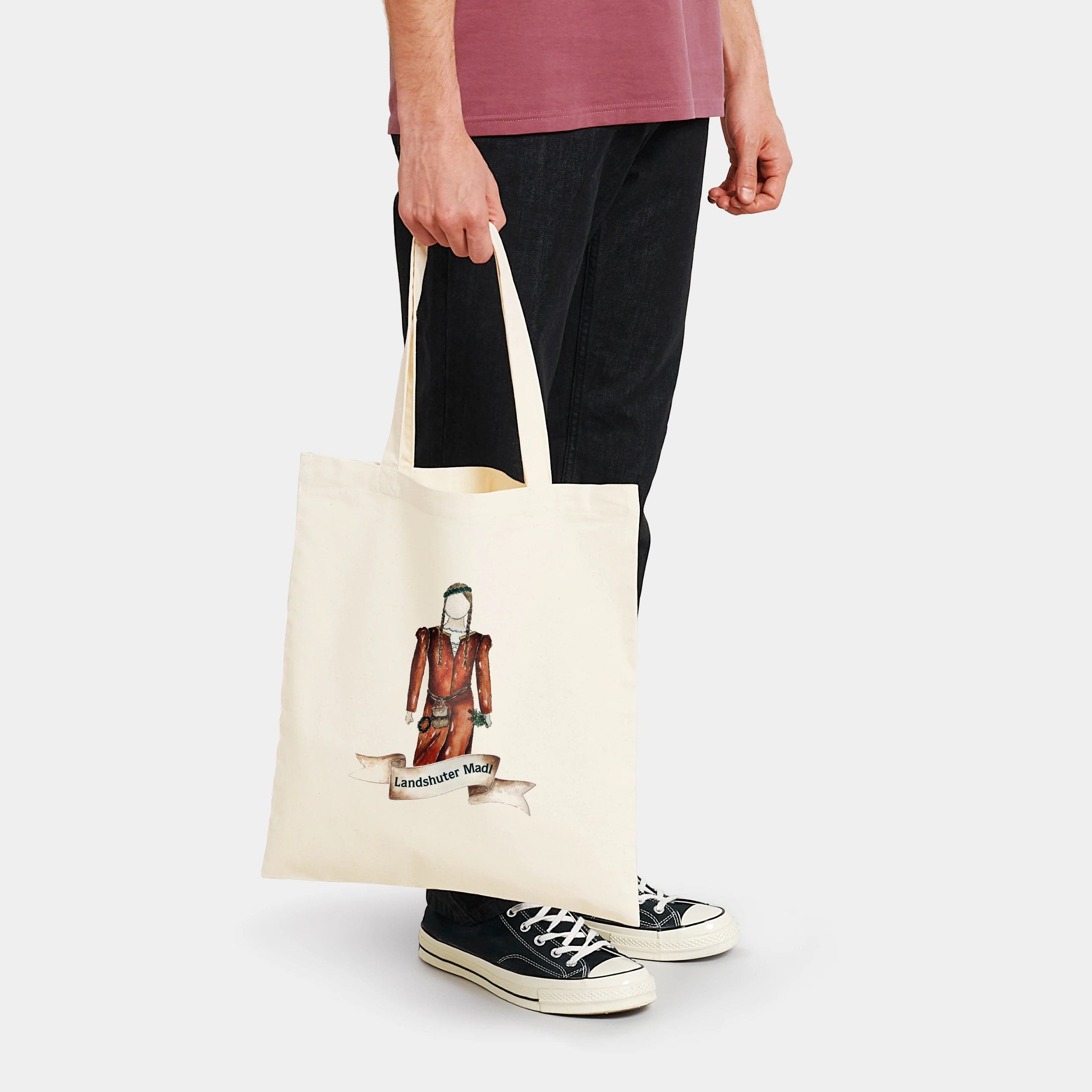 HEITER & LÄSSIG Baumwolltasche "Landshuter Madl" natural raw - aus nachhaltiger und fairer Produktion