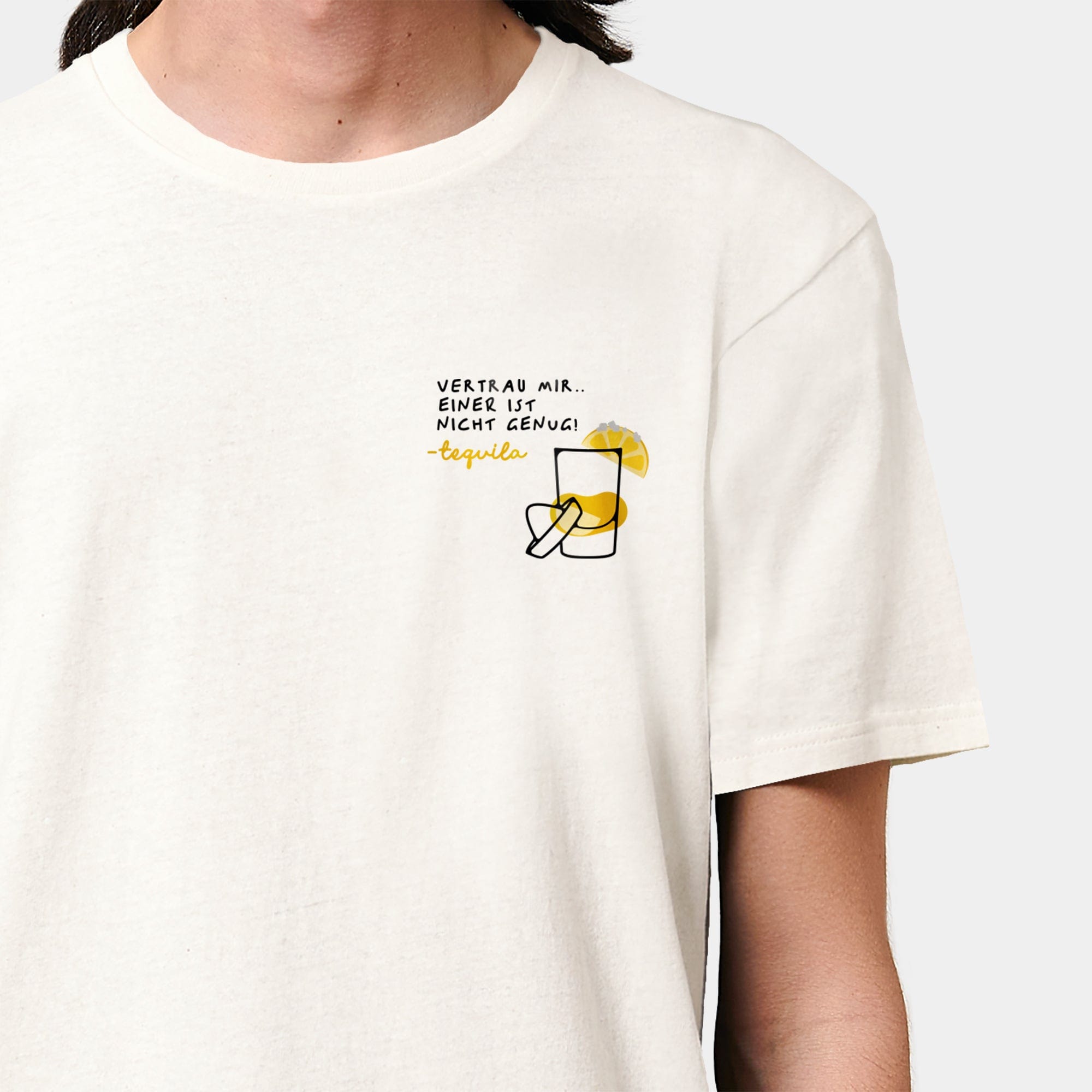 HEITER & LÄSSIG T-Shirt "ein Tequila ist nicht genug" S / RE-weiß - aus nachhaltiger und fairer Produktion
