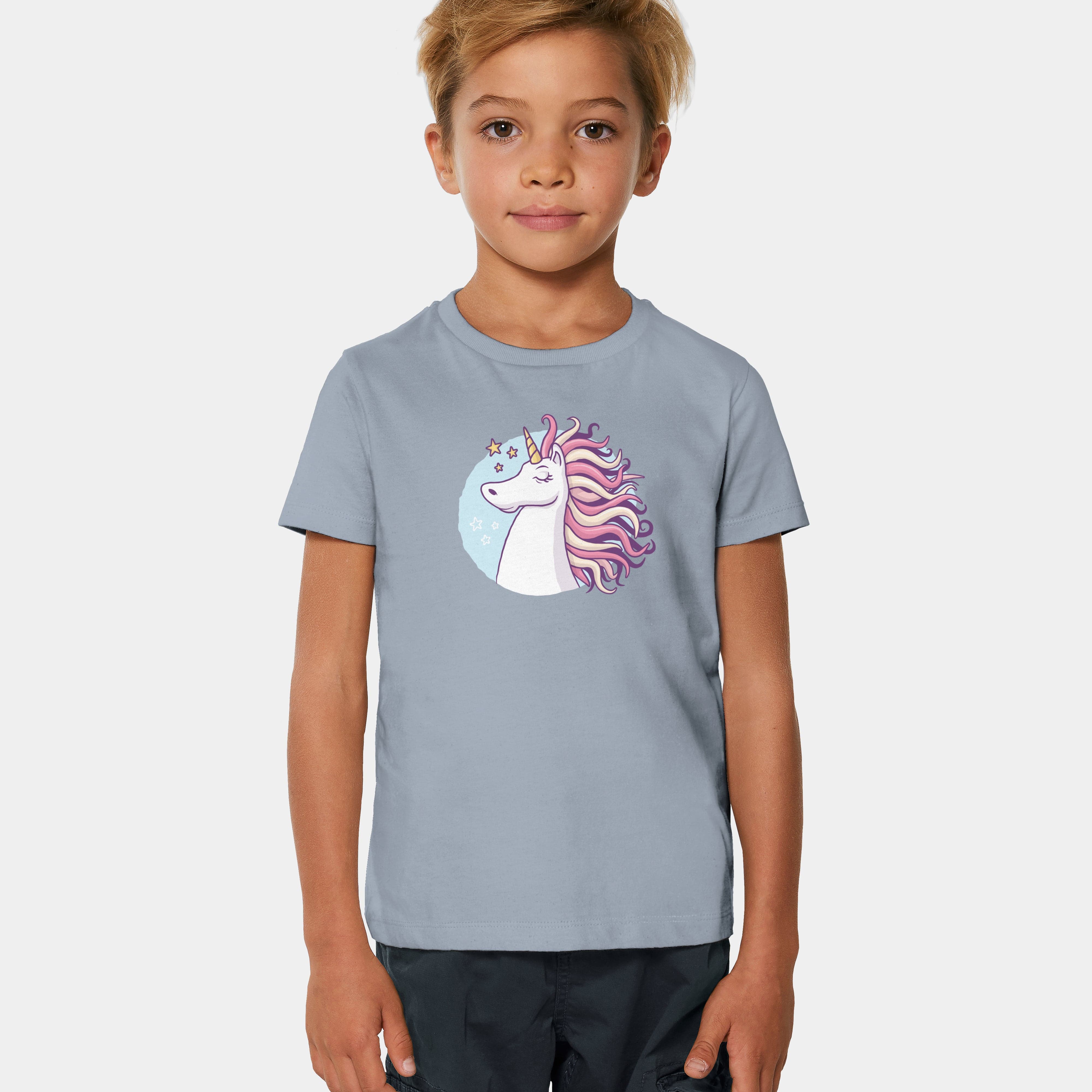 HEITER & LÄSSIG T-Shirt "Einhorn-Beautiful" 98/104 / serene blue - aus nachhaltiger und fairer Produktion