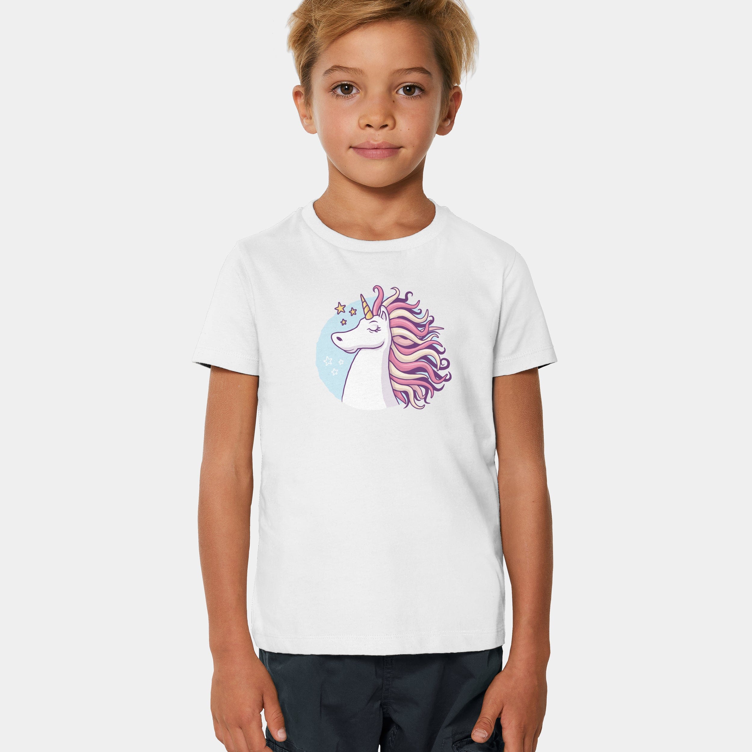 HEITER & LÄSSIG T-Shirt "Einhorn-Beautiful" 98/104 / weiß - aus nachhaltiger und fairer Produktion