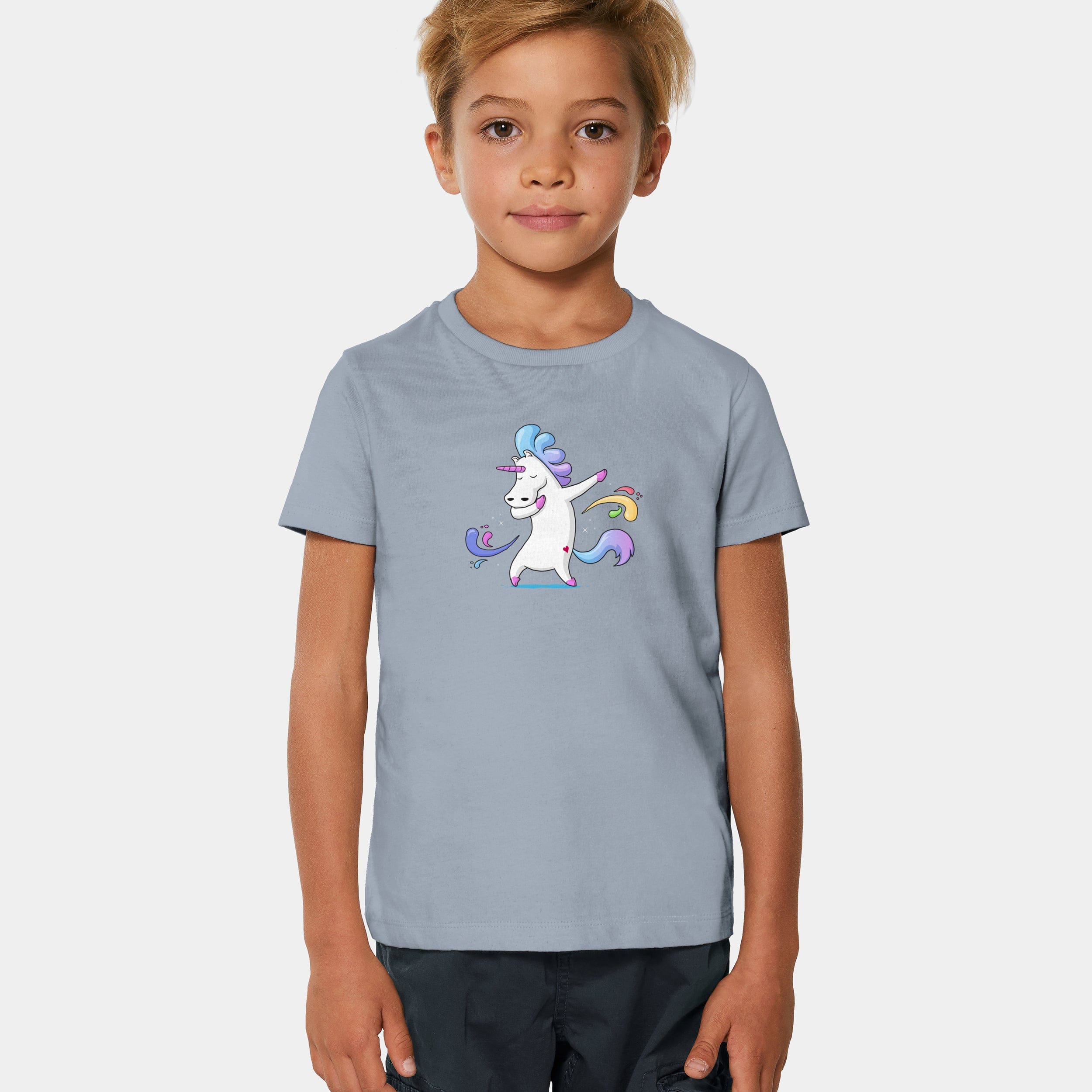 HEITER & LÄSSIG T-Shirt "Einhorn-Dance" 98/104 / serene blue - aus nachhaltiger und fairer Produktion