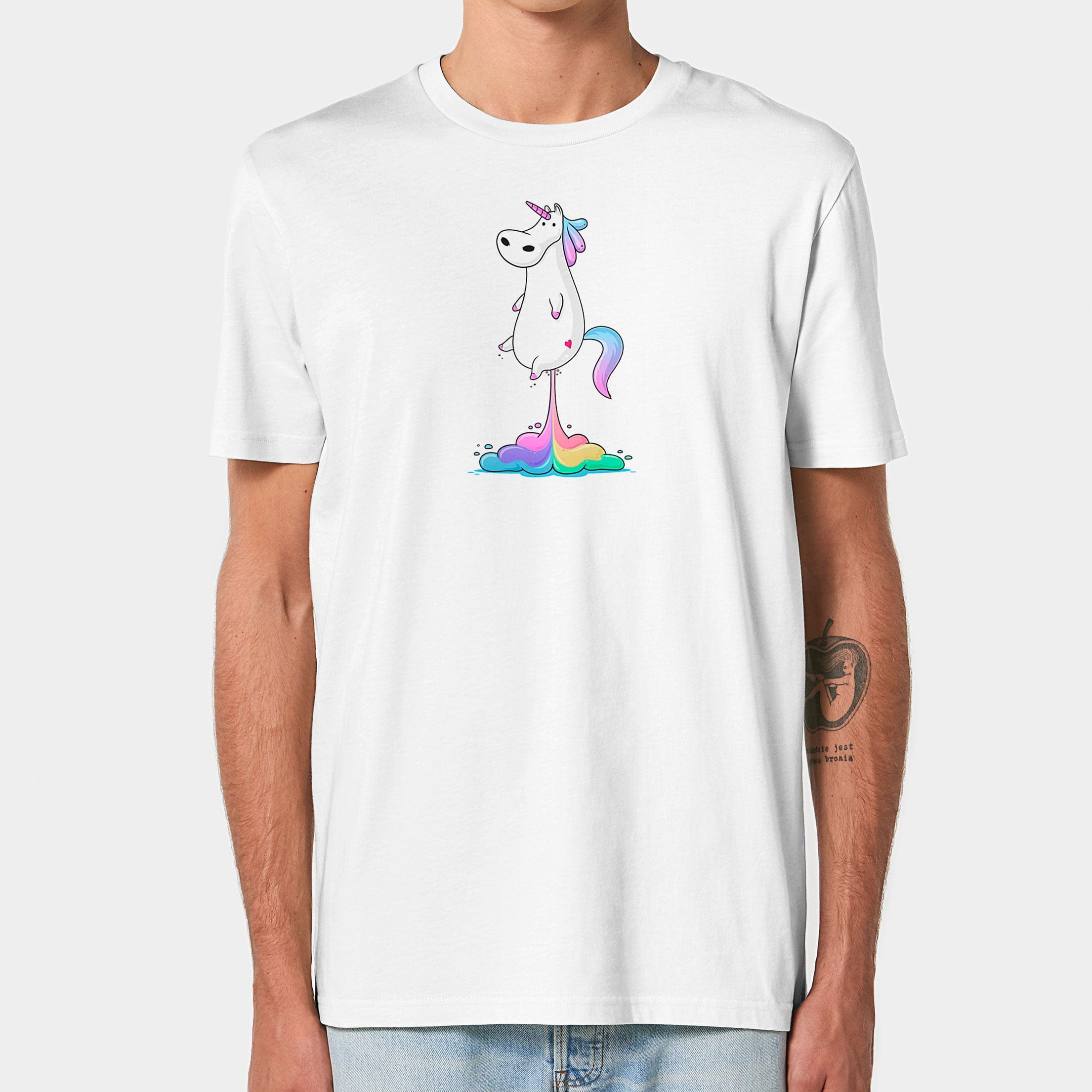 HEITER & LÄSSIG T-Shirt "Einhorn-Pups" S / weiß - aus nachhaltiger und fairer Produktion