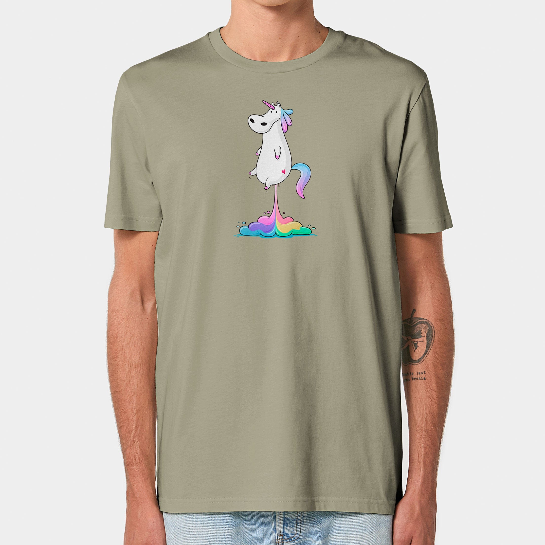 HEITER & LÄSSIG T-Shirt "Einhorn-Pups" XXS / sage - aus nachhaltiger und fairer Produktion