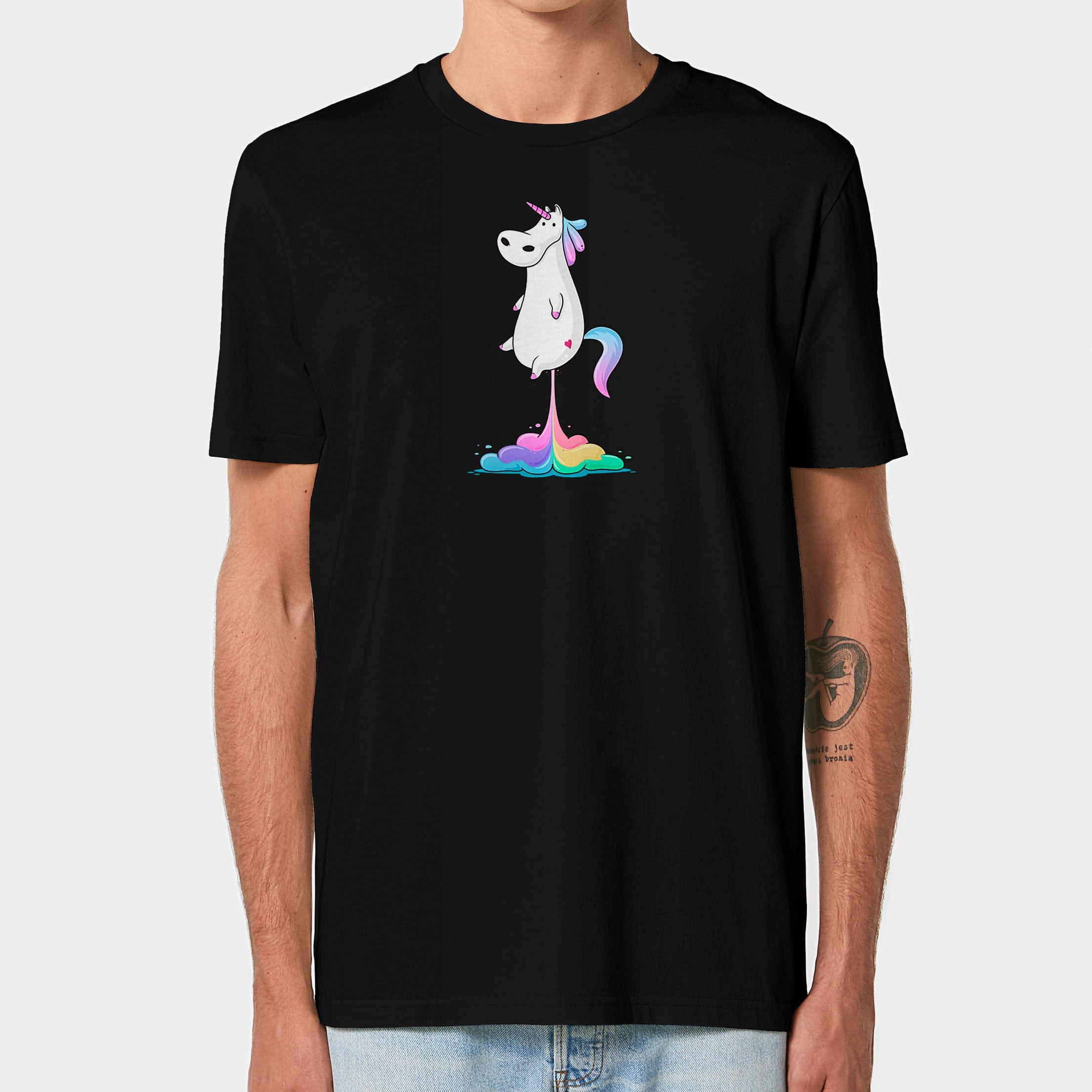 HEITER & LÄSSIG T-Shirt "Einhorn-Pups" S / schwarz - aus nachhaltiger und fairer Produktion