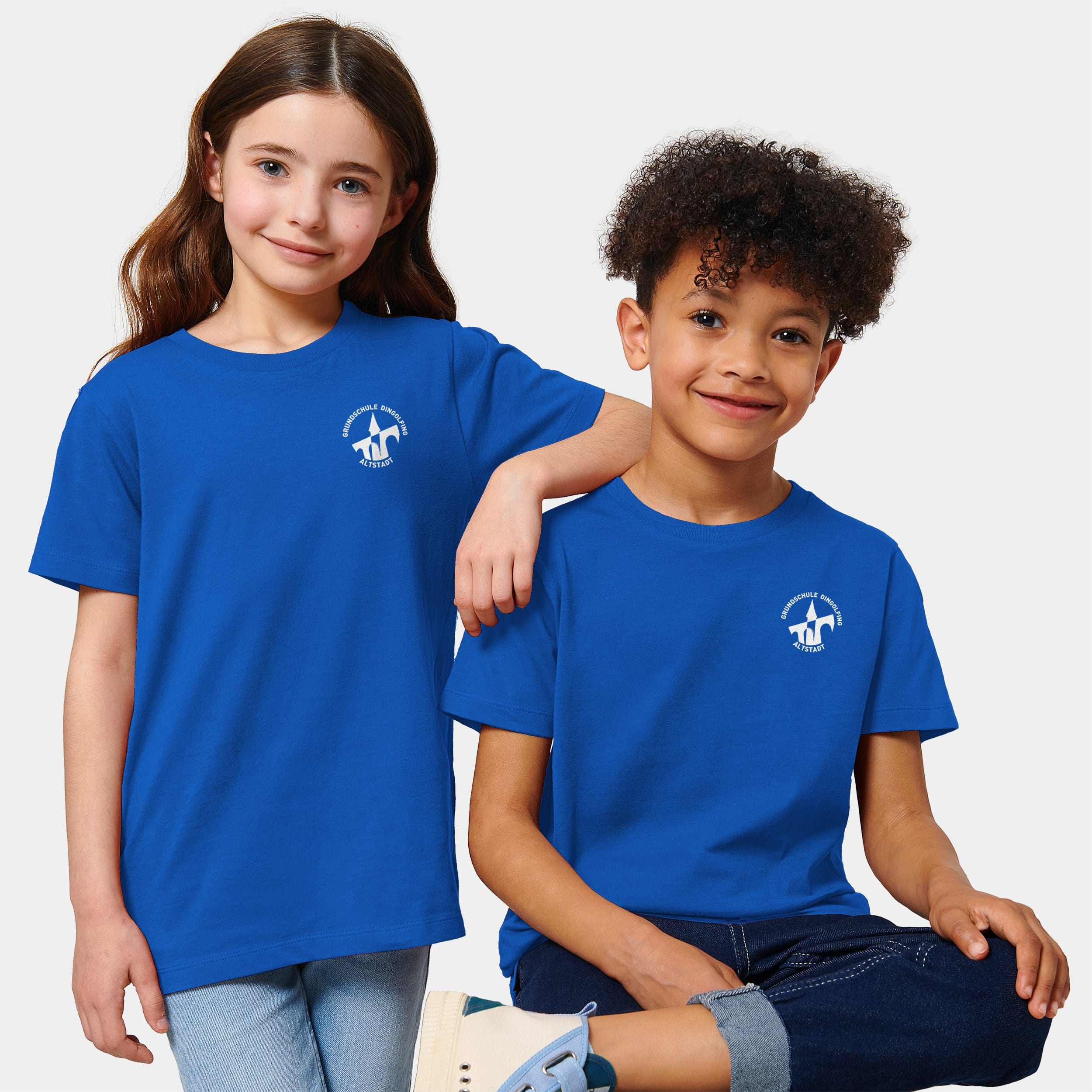 Projekt T-Shirt "Grundschule Altstadt Dingolfing" 98/104 / royal blue - aus nachhaltiger und fairer Produktion