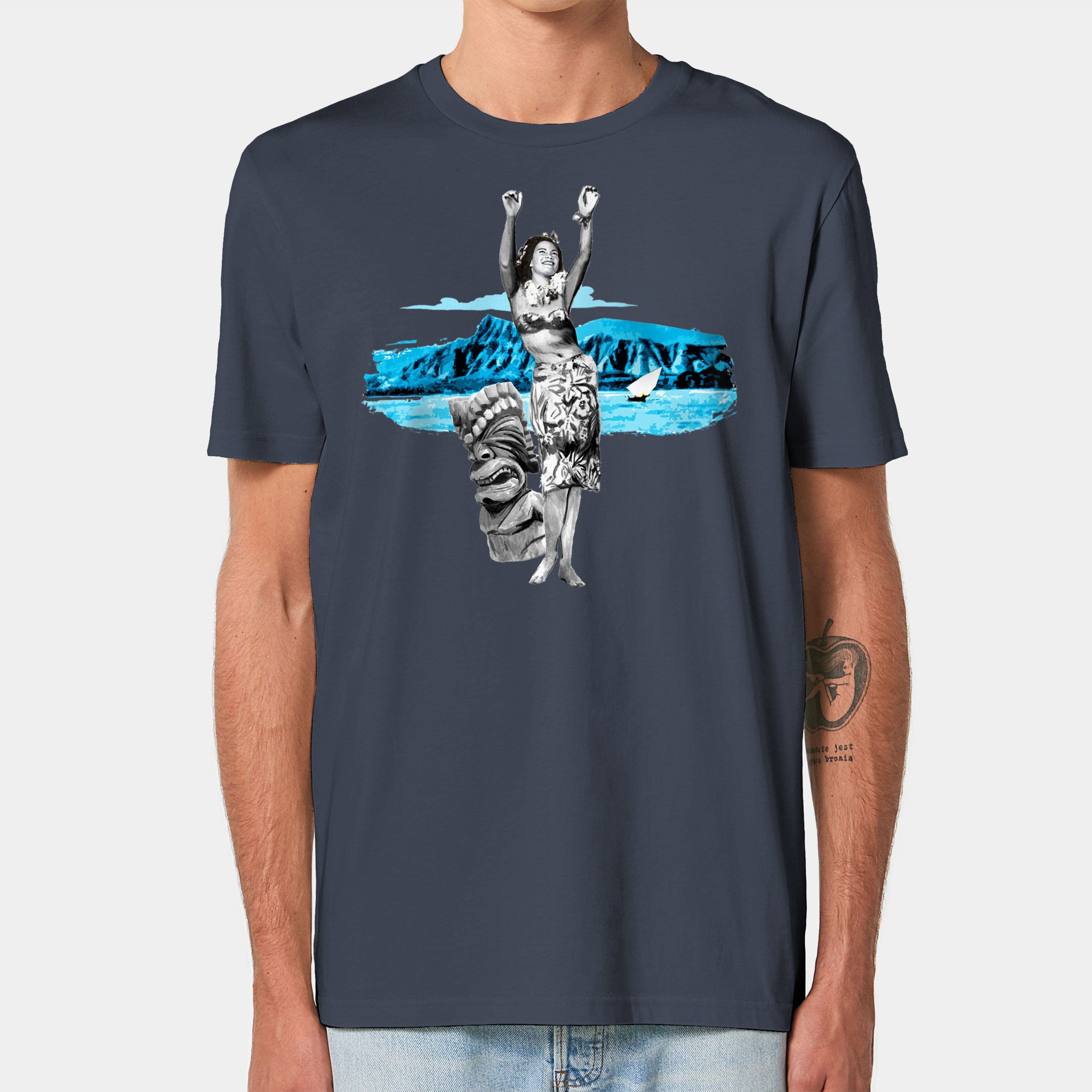 HEITER & LÄSSIG T-Shirt "Hawaii" XXS / india ink grey - aus nachhaltiger und fairer Produktion