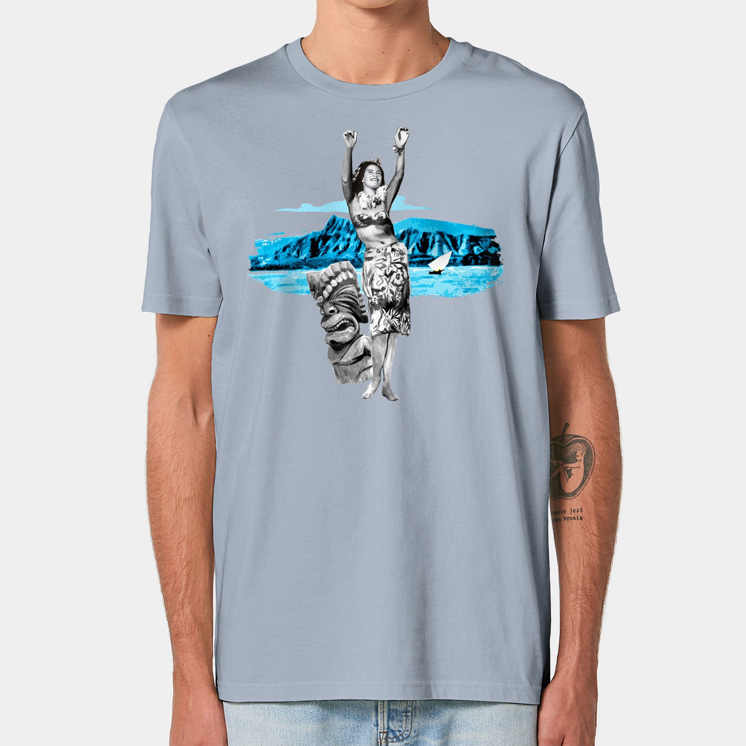 HEITER & LÄSSIG T-Shirt "Hawaii" XXS / serene blue - aus nachhaltiger und fairer Produktion