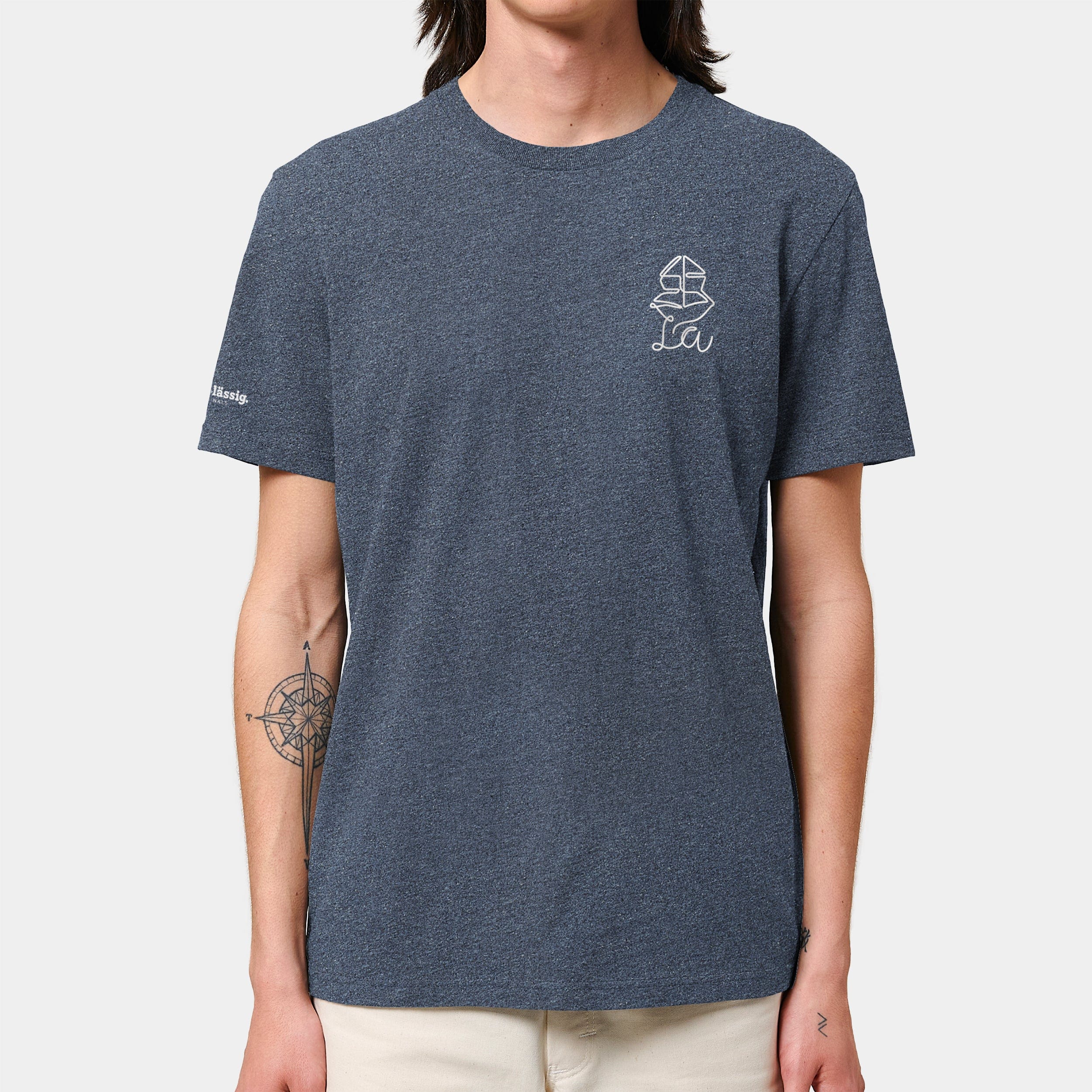HEITER & LÄSSIG T-Shirt "Landshut one-line-art" S / RE-navy - aus nachhaltiger und fairer Produktion