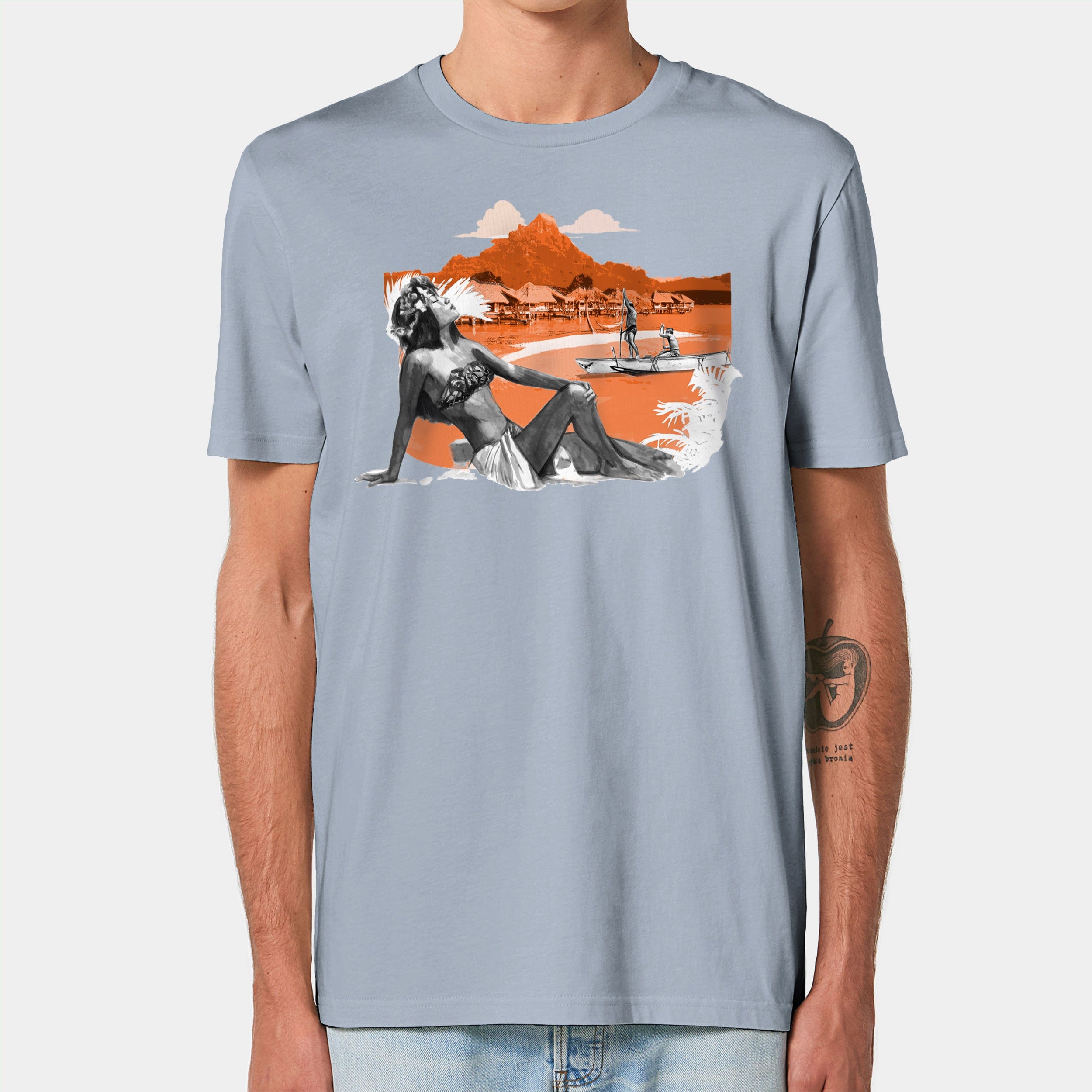 HEITER & LÄSSIG T-Shirt "Tiki" XXS / serene blue - aus nachhaltiger und fairer Produktion