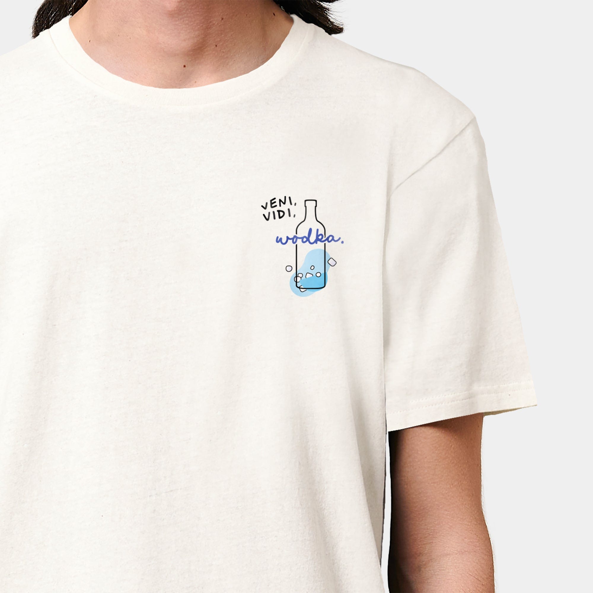 HEITER & LÄSSIG T-Shirt "veni, vidi, WODKA" S / RE-weiß - aus nachhaltiger und fairer Produktion