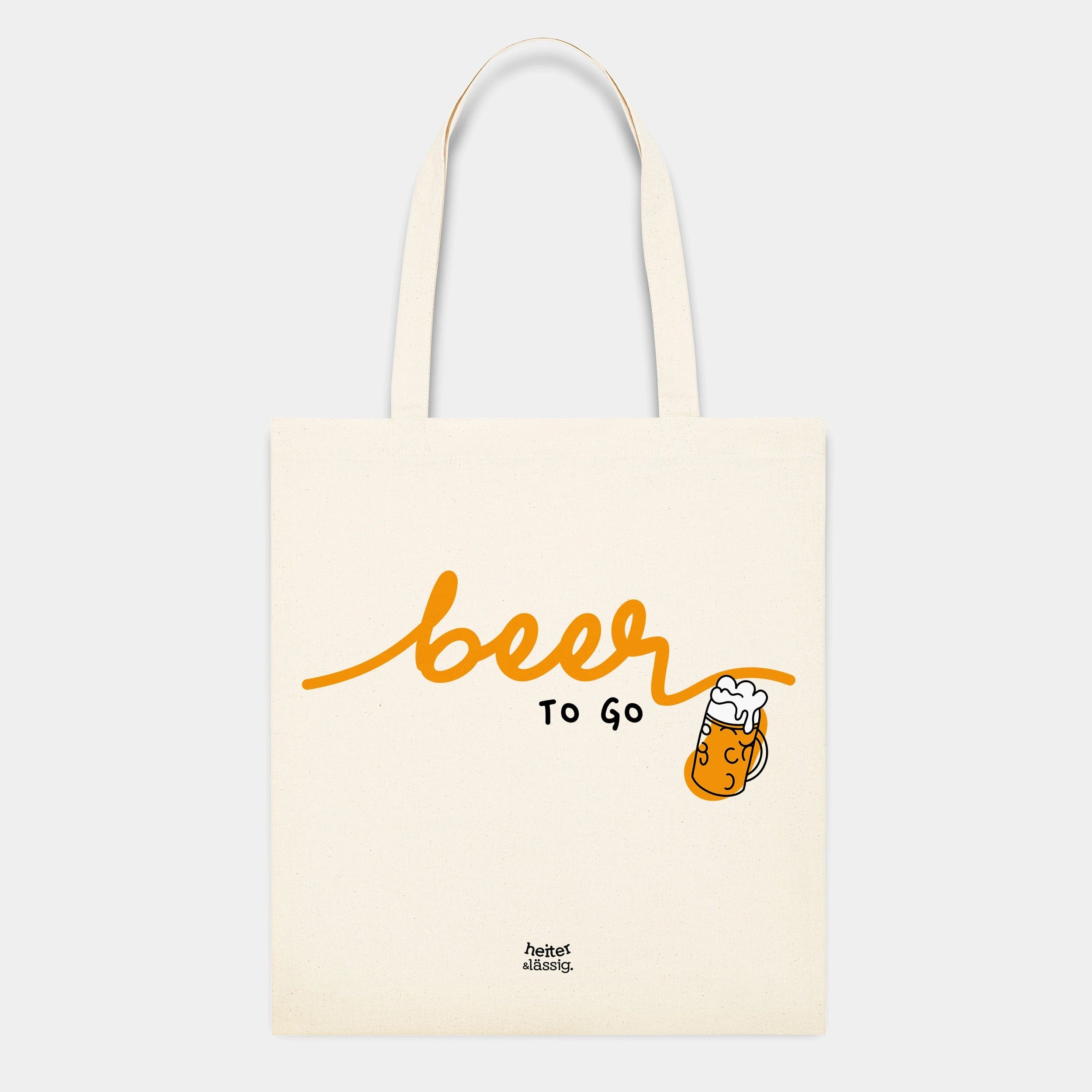 HEITER & LÄSSIG Baumwolltasche "Beer to go" - aus nachhaltiger und fairer Produktion