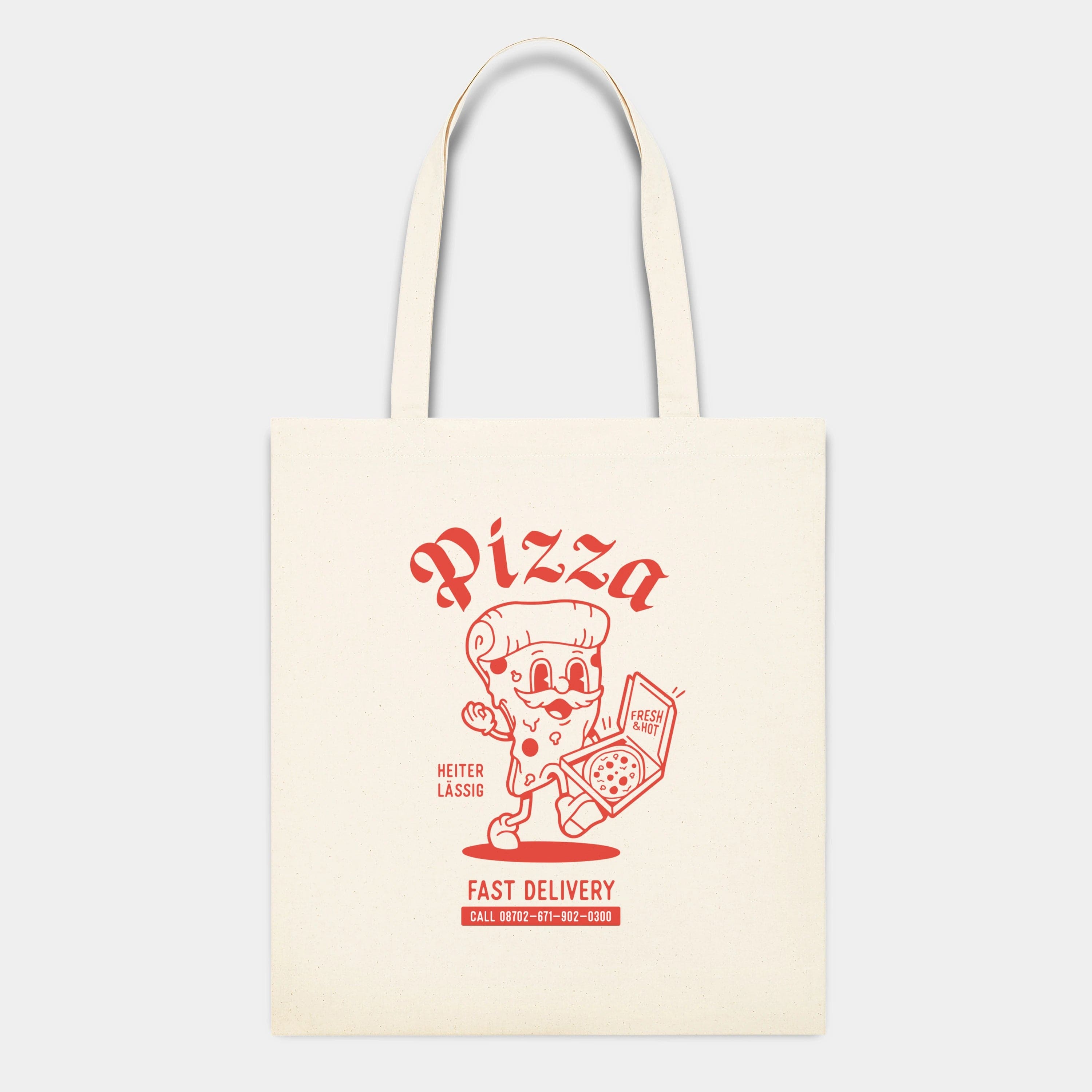 HEITER & LÄSSIG Baumwolltasche "Pizza" - aus nachhaltiger und fairer Produktion