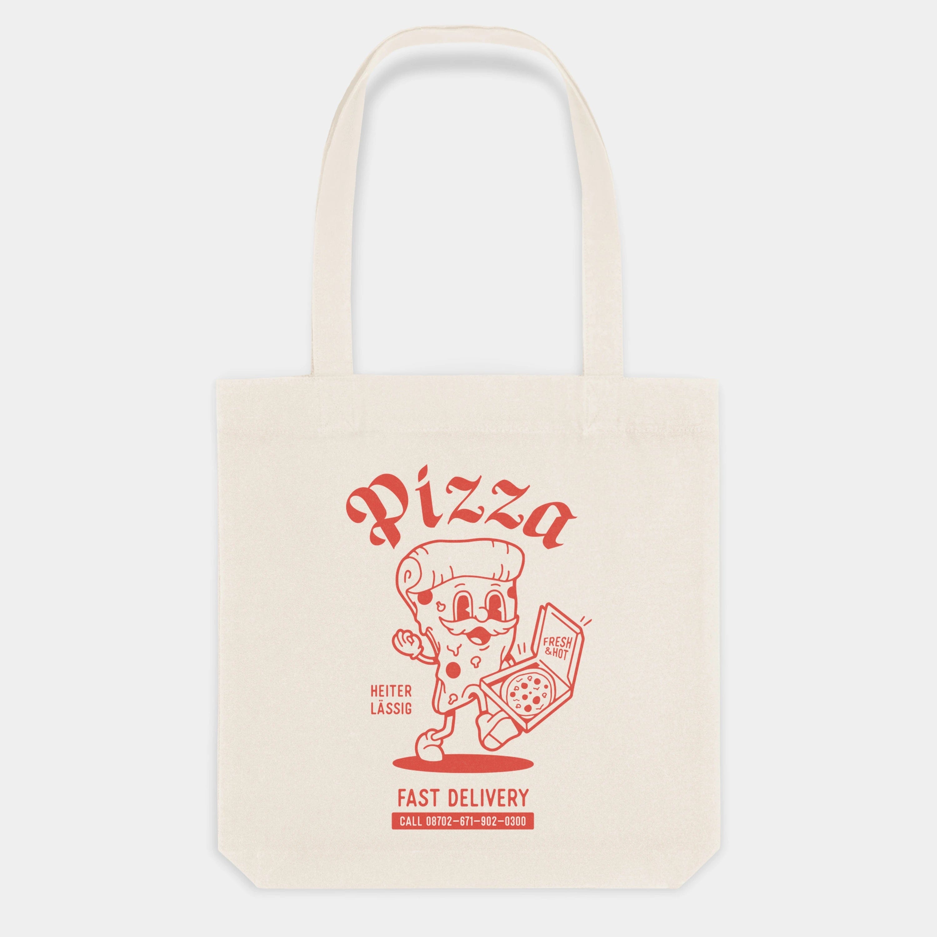 HEITER & LÄSSIG Baumwolltasche "Pizza" - aus nachhaltiger und fairer Produktion