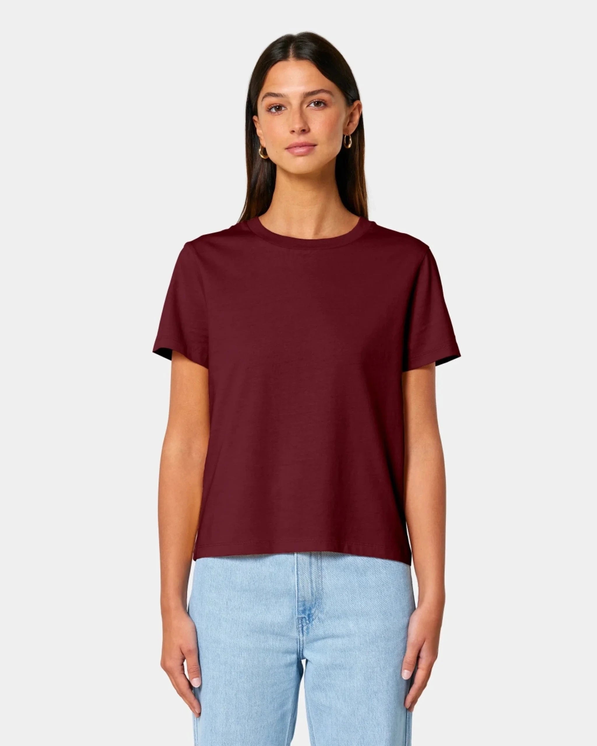 Schmidt Digitaldruck GmbH Foto auf T-Shirt Damen / Burgundy / XS - aus nachhaltiger und fairer Produktion
