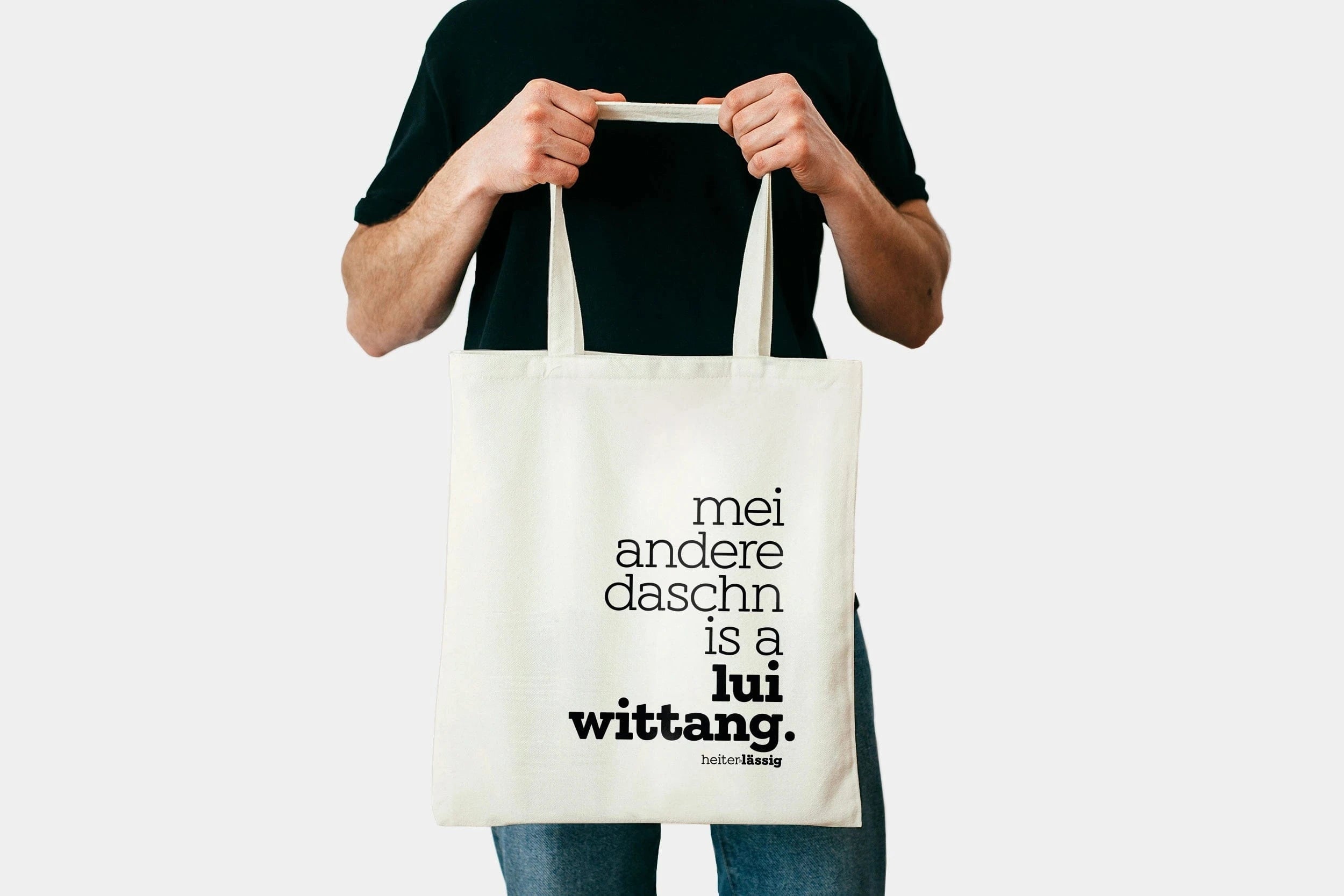 HEITER & LÄSSIG Tasche aus BIO-Baumwolle mit lustigen Spruch