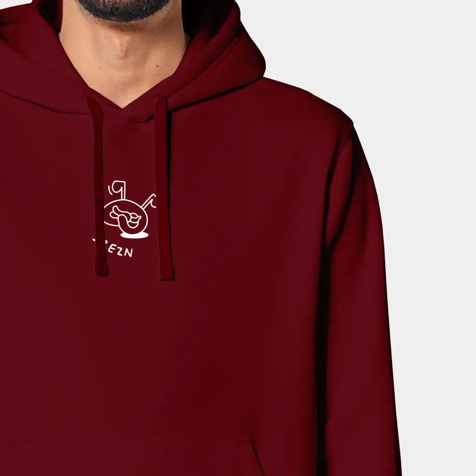 TeeInBlue Hoodie "Brezn" Stanley/Stella Drummer 2.0 / burgundy / M - aus nachhaltiger und fairer Produktion