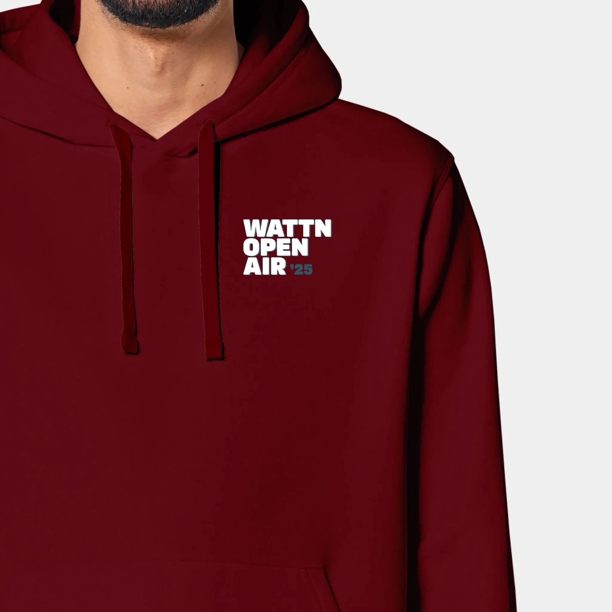 Schmidt Digitaldruck GmbH Hoodie "Wattn Open Air" Stanley/Stella Drummer 2.0 / burgundy / XXS - aus nachhaltiger und fairer Produktion