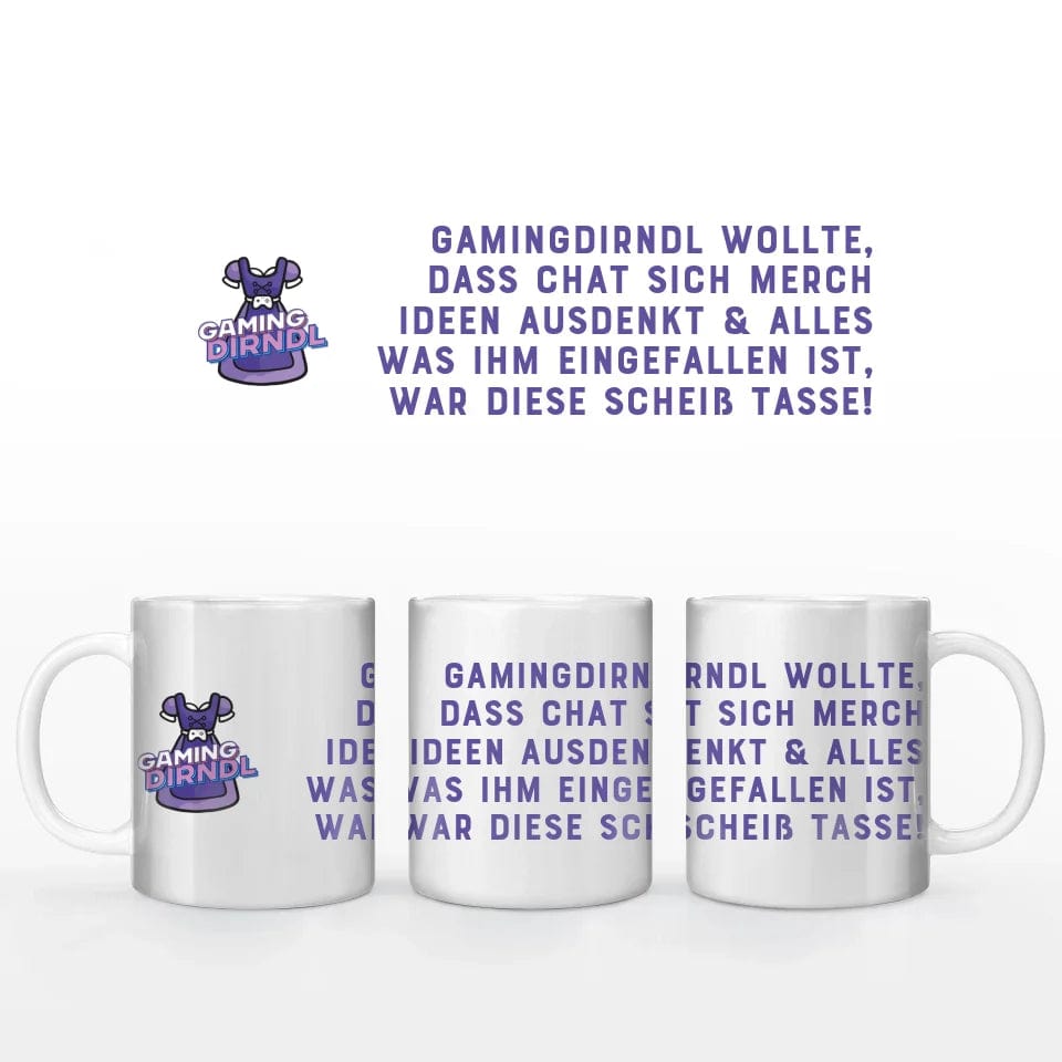 Projekt Motivtasse "GamingDirndl" Keramik-Tasse / Weiß / 330 ml - aus nachhaltiger und fairer Produktion