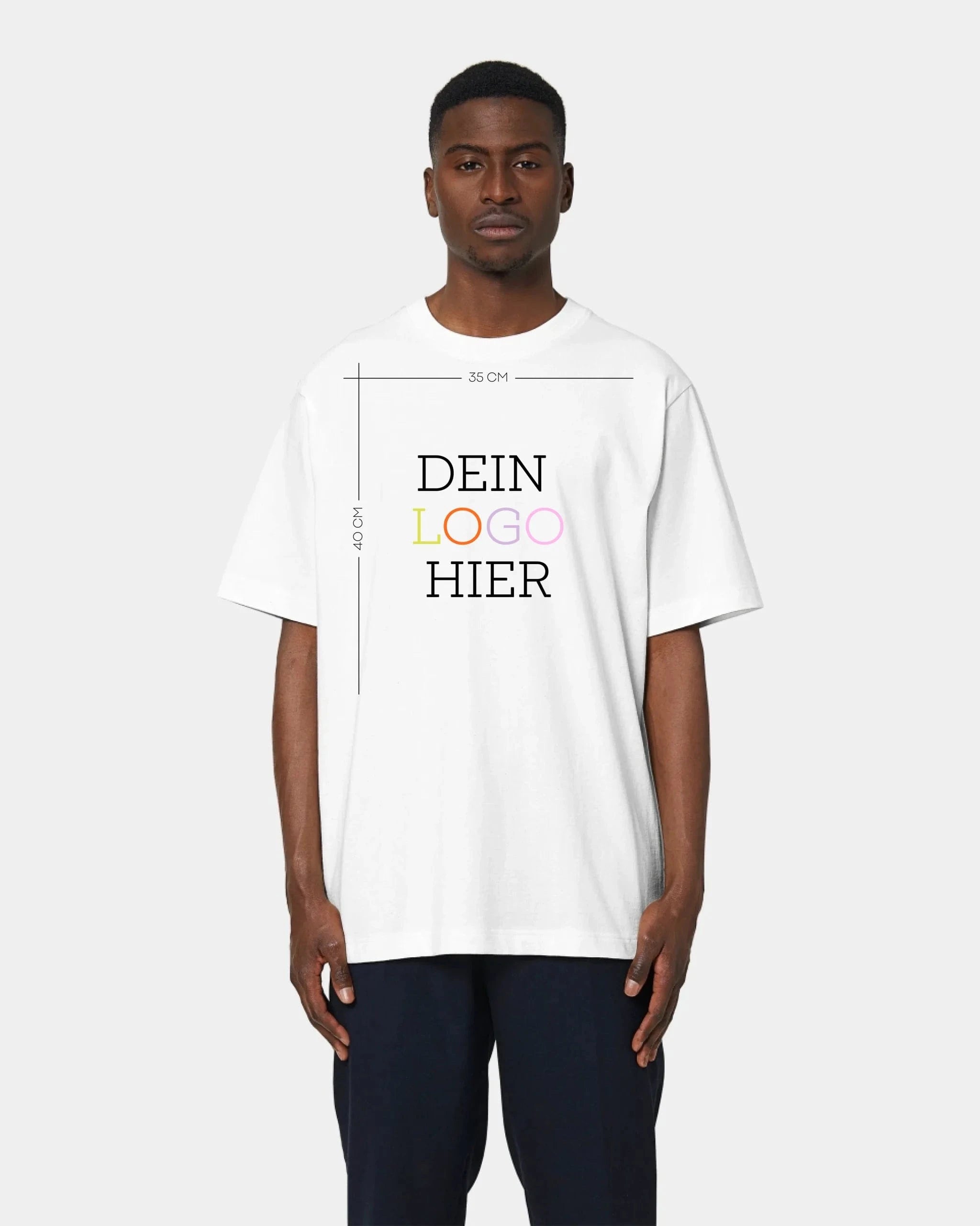Schmidt Digitaldruck GmbH Personalisiertes T-Shirt "Logo" Oversized / Weiß / XXS - aus nachhaltiger und fairer Produktion