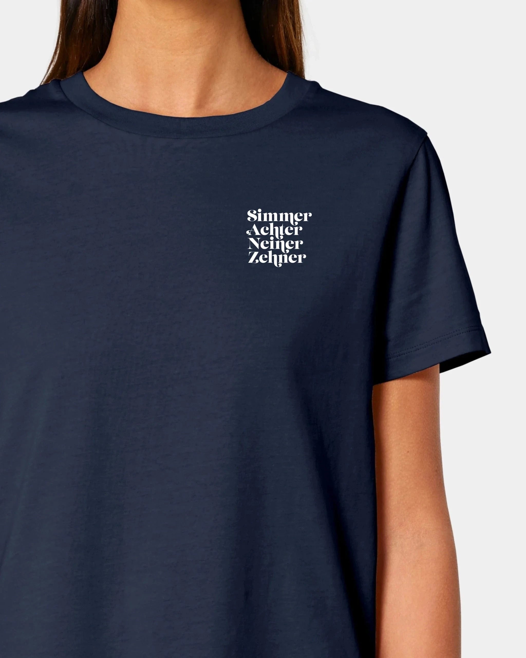 Schmidt Digitaldruck GmbH Personalisiertes T-Shirt "Spielkarten" Damen / French Navy / XS - aus nachhaltiger und fairer Produktion