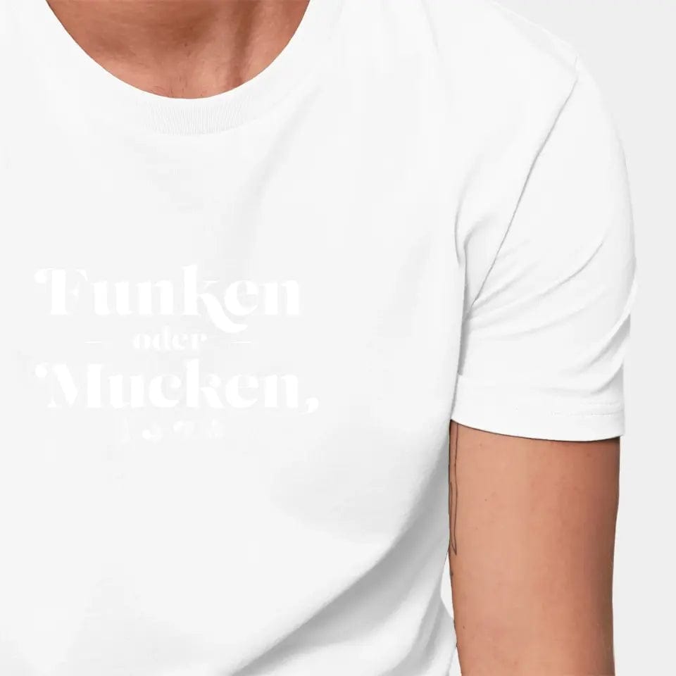 TeeInBlue Personalisiertes T-Shirt "Watten - Funken oder Mucken" Stanley/Stella Creator / weiß / XXS - aus nachhaltiger und fairer Produktion