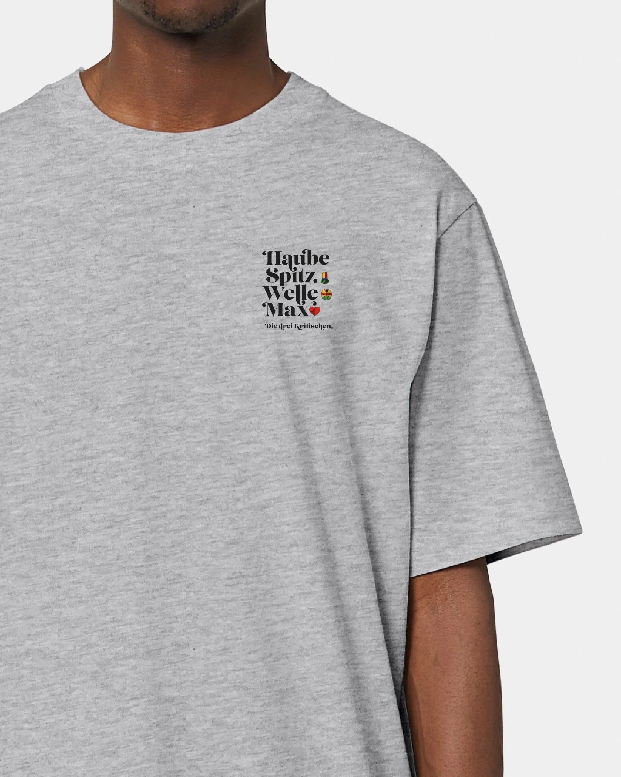 Schmidt Digitaldruck GmbH Personalisiertes T-Shirt "Watten" Oversized / Heather Grey / XXS - aus nachhaltiger und fairer Produktion