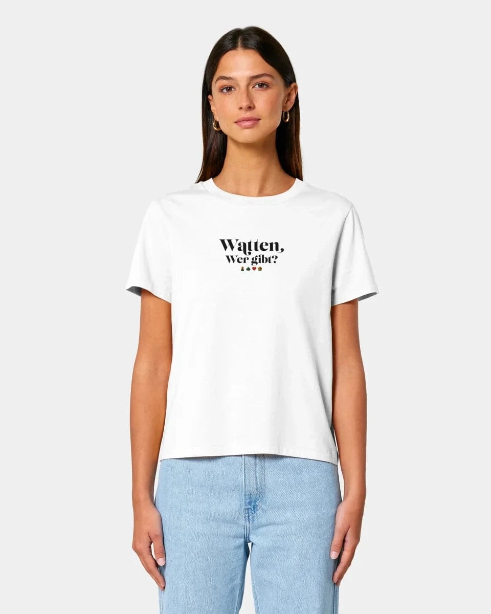 Schmidt Digitaldruck GmbH Personalisiertes T-Shirt "Watten - Wer gibt?" - aus nachhaltiger und fairer Produktion