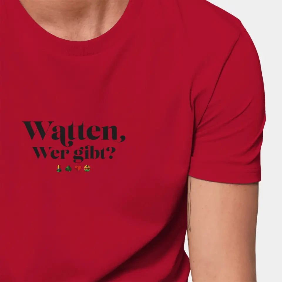 TeeInBlue Personalisiertes T-Shirt "Watten - Wer gibt?" Stanley/Stella Creator / red / XXS - aus nachhaltiger und fairer Produktion