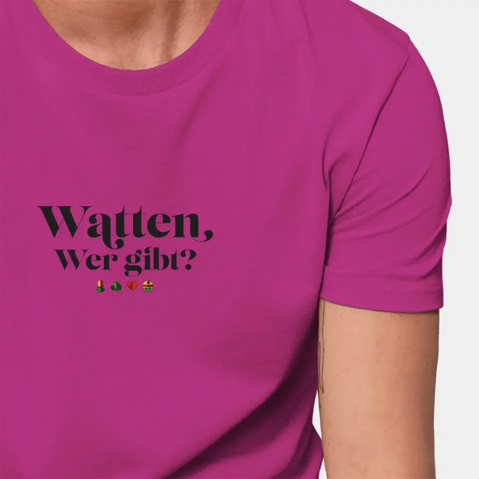 TeeInBlue Personalisiertes T-Shirt "Watten - Wer gibt?" Stanley/Stella Creator / orchid flower / XXS - aus nachhaltiger und fairer Produktion