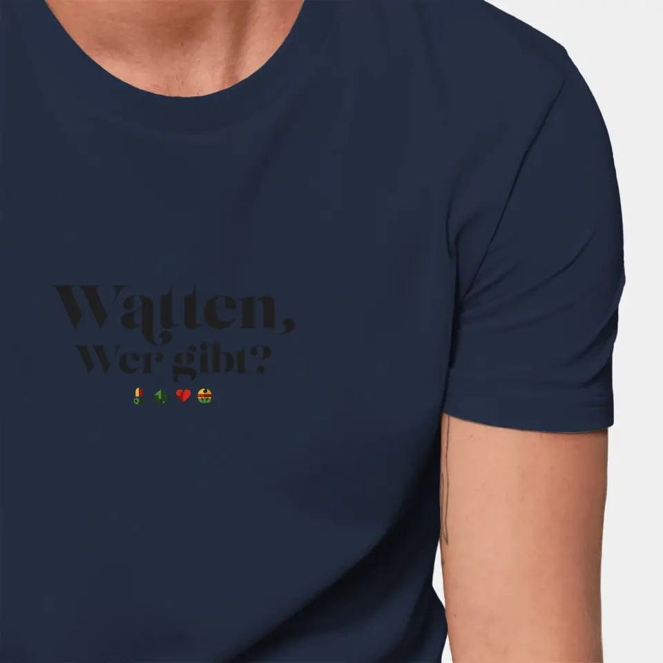 TeeInBlue Personalisiertes T-Shirt "Watten - Wer gibt?" Stanley/Stella Creator / french navy / XXS - aus nachhaltiger und fairer Produktion