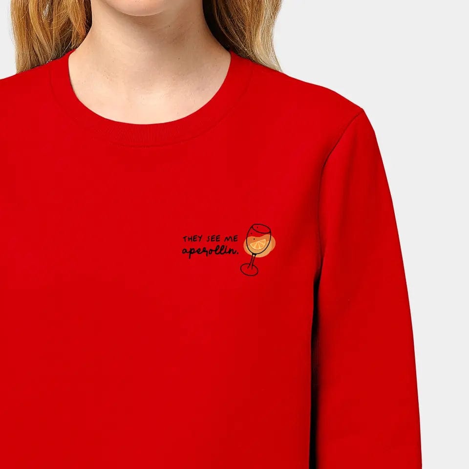 TeeInBlue Sweatshirt "Aperol" Stanley/Stella Roller / rot / 3XL - aus nachhaltiger und fairer Produktion