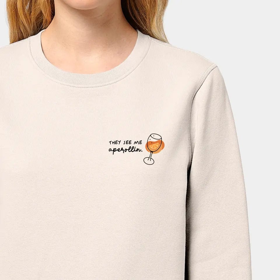 TeeInBlue Sweatshirt "Aperol" Stanley/Stella Roller / vintage weiß / 3XL - aus nachhaltiger und fairer Produktion