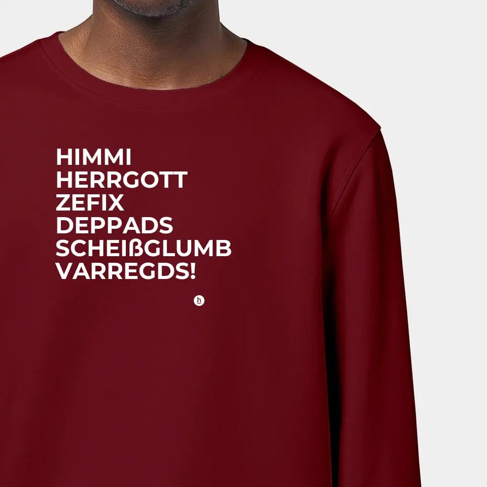 TeeInBlue Sweatshirt "Himmi Herrgott" Stanley/Stella Roller / burgundy / 3XL - aus nachhaltiger und fairer Produktion