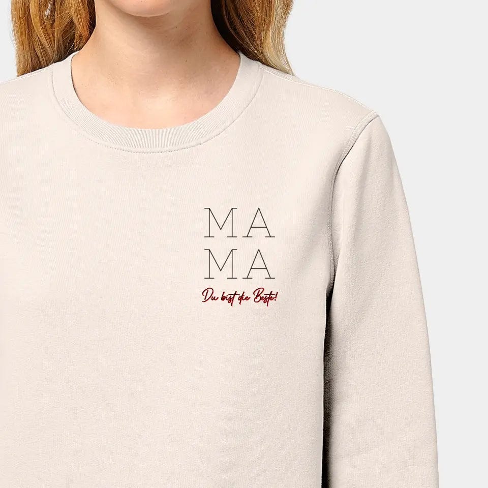 TeeInBlue Sweatshirt "Mama" Stanley/Stella Roller / vintage weiß / 3XL - aus nachhaltiger und fairer Produktion