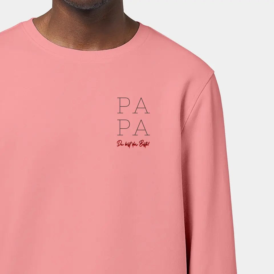 TeeInBlue Sweatshirt "Papa" Stanley/Stella Roller / canyon pink / 3XL - aus nachhaltiger und fairer Produktion