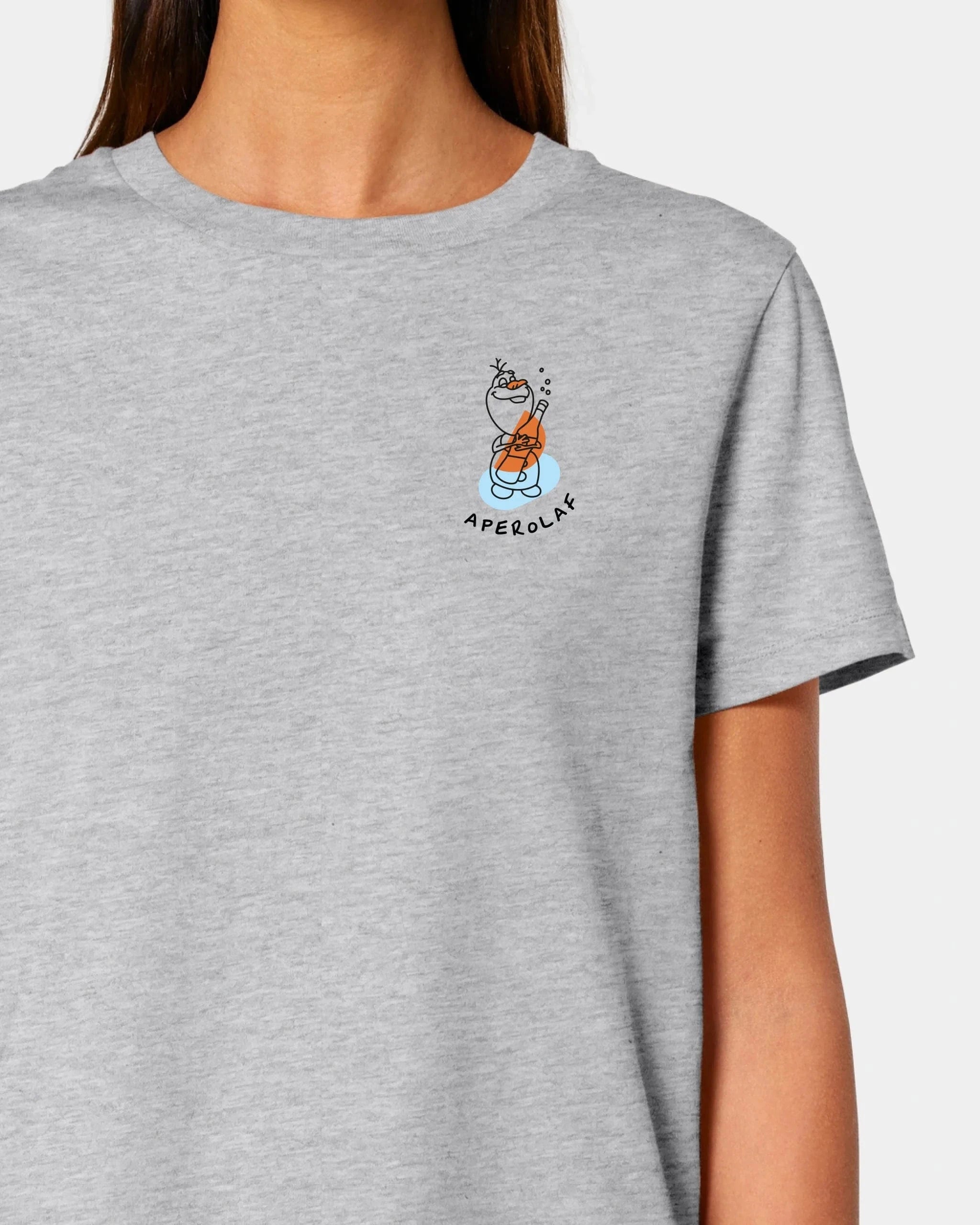 Schmidt Digitaldruck GmbH T-Shirt "Aperolaf" Damen / Heather Grey / XS - aus nachhaltiger und fairer Produktion