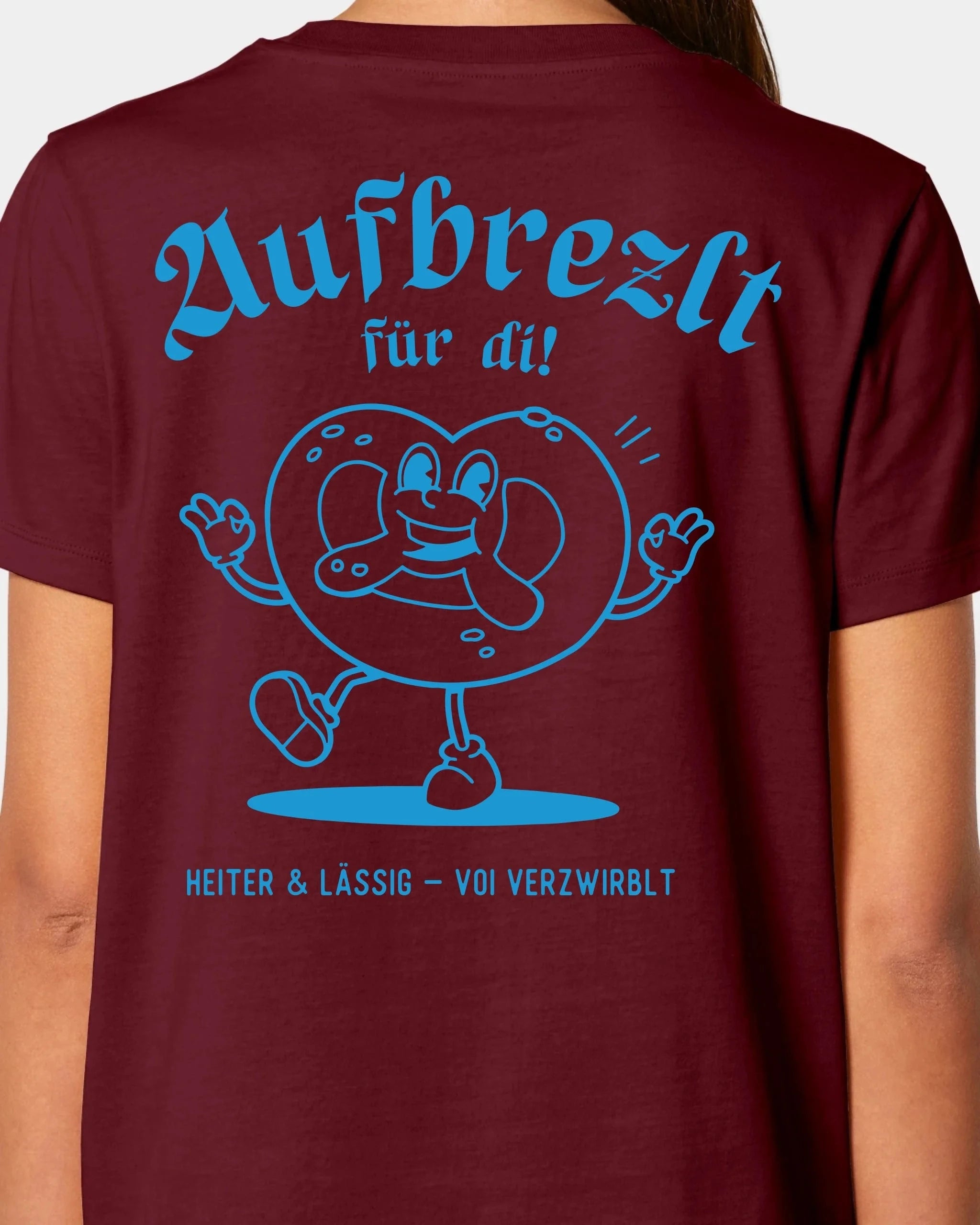 Schmidt Digitaldruck GmbH T-Shirt "Aufbrezlt" Damen / Burgundy / XS - aus nachhaltiger und fairer Produktion