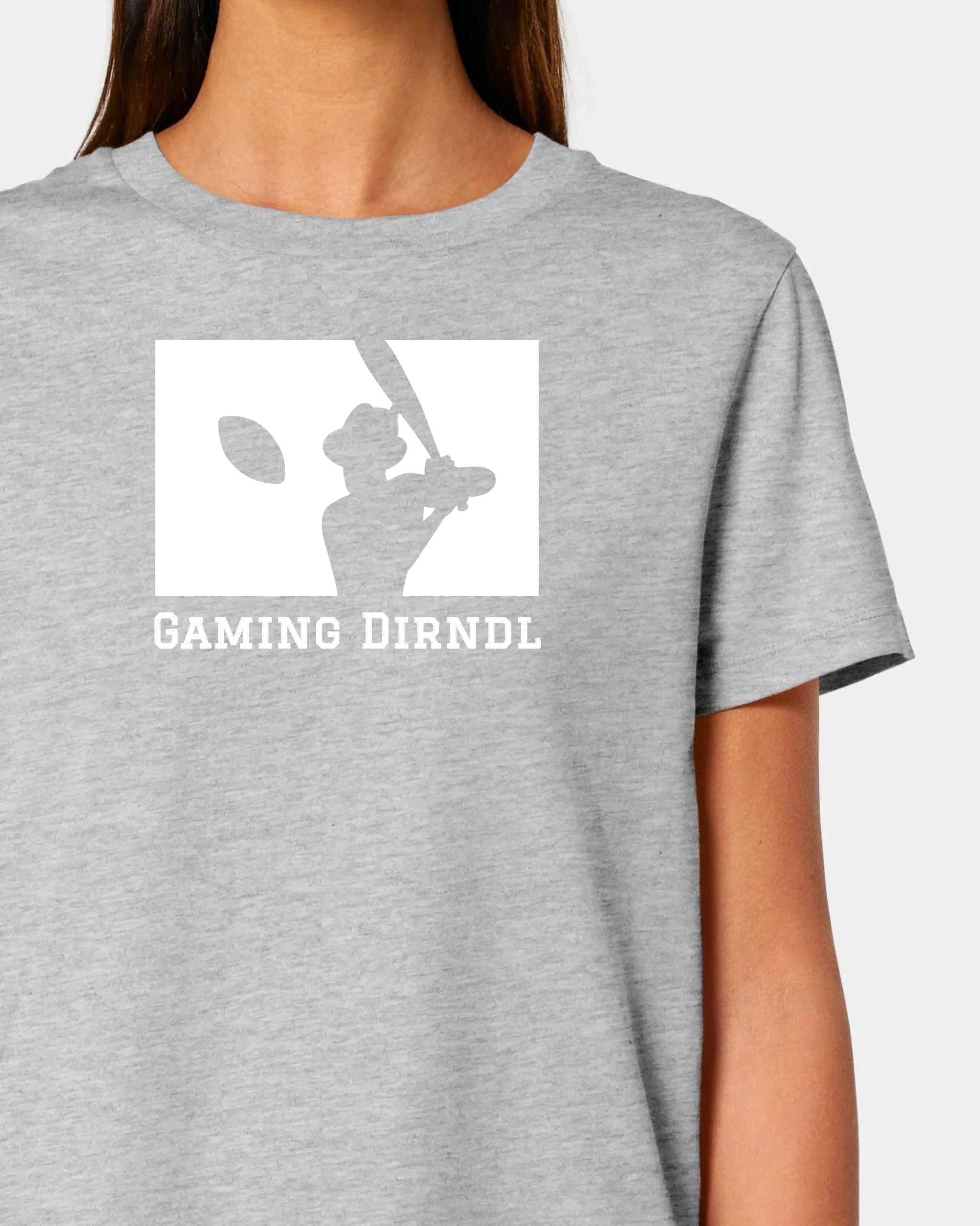 Schmidt Digitaldruck GmbH T-Shirt "Baseball" Damen / Heather Grey / XS - aus nachhaltiger und fairer Produktion