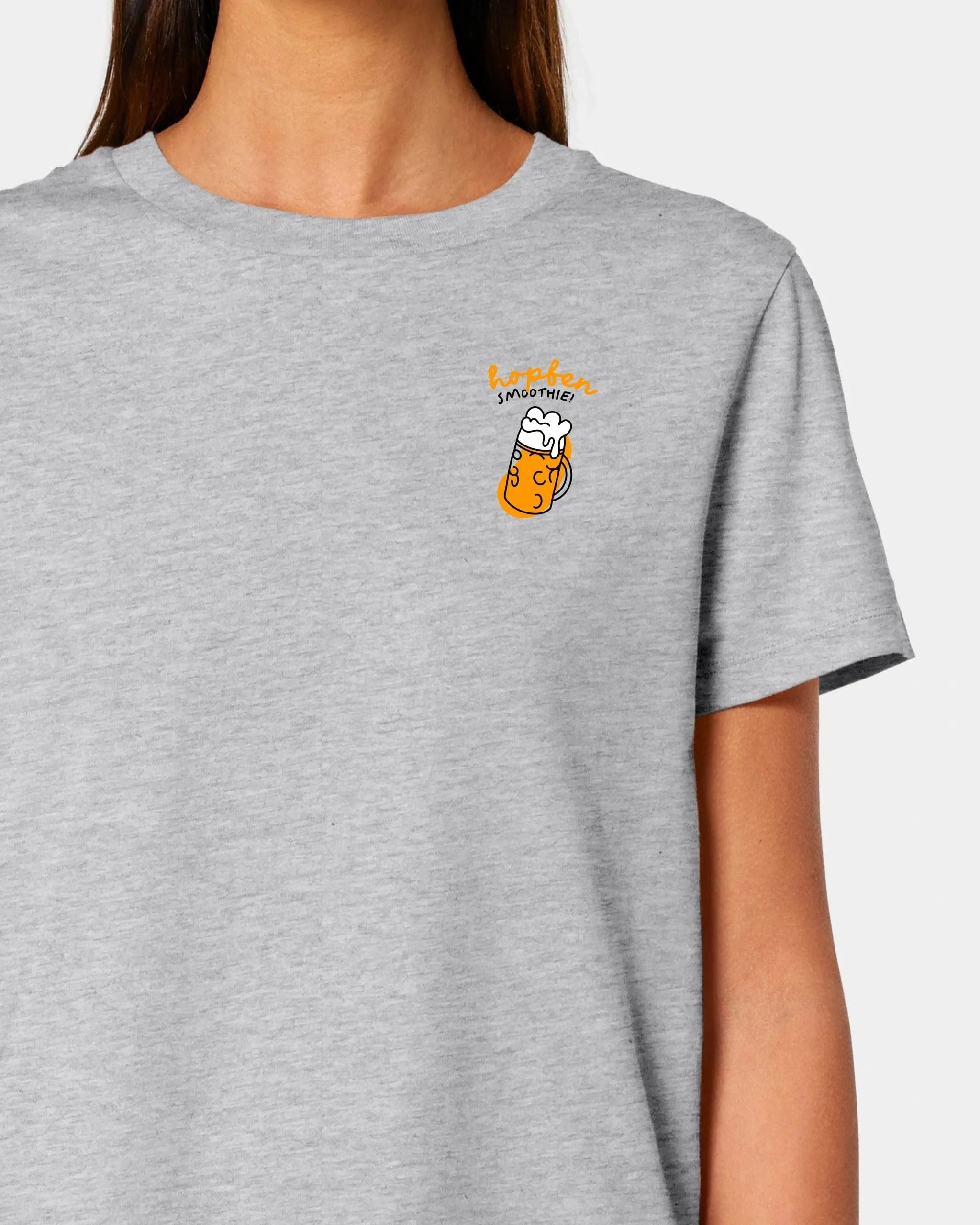 Schmidt Digitaldruck GmbH T-Shirt "Bier" Damen / Heather Grey / XS - aus nachhaltiger und fairer Produktion