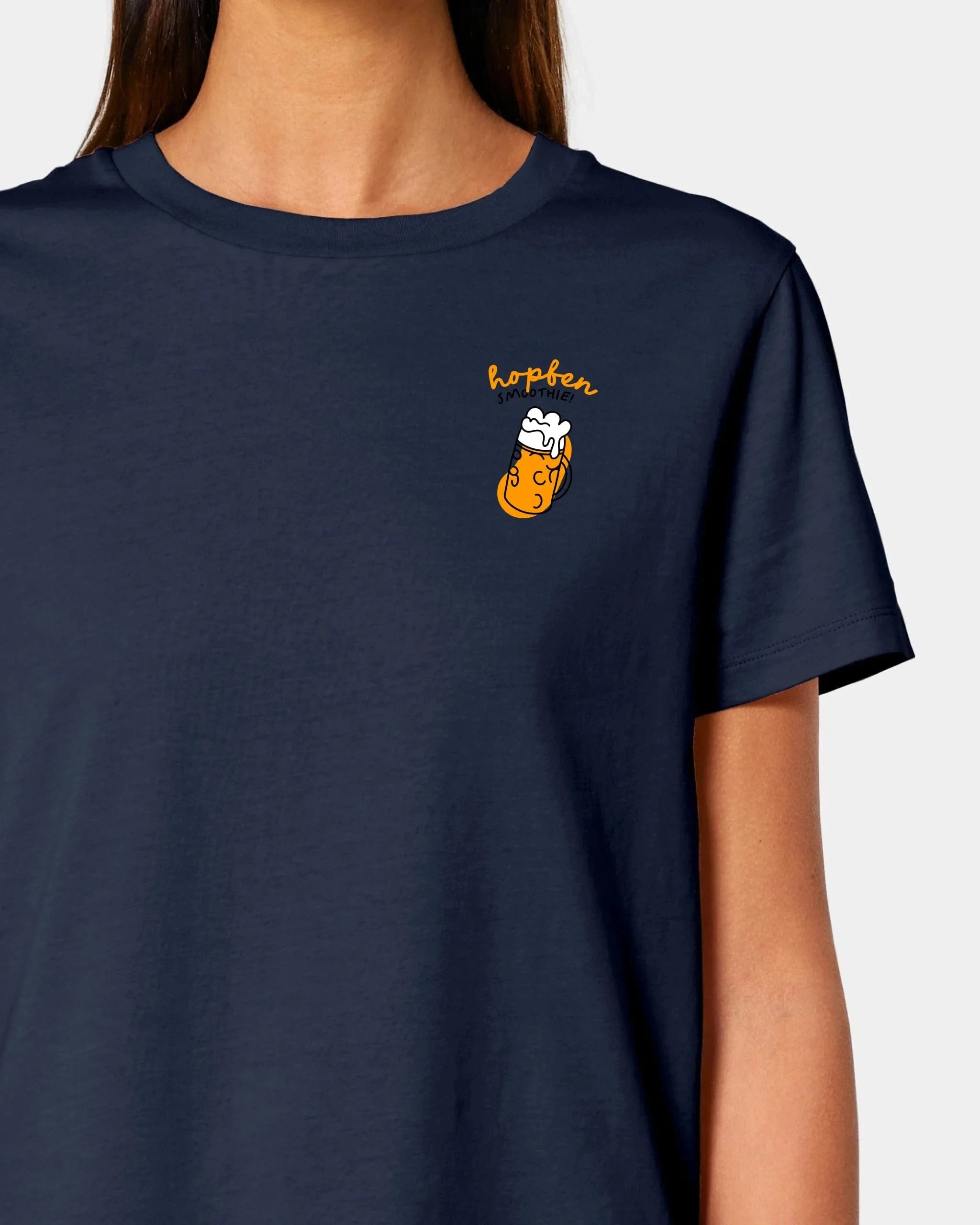 Schmidt Digitaldruck GmbH T-Shirt "Bier" Damen / French Navy / XS - aus nachhaltiger und fairer Produktion