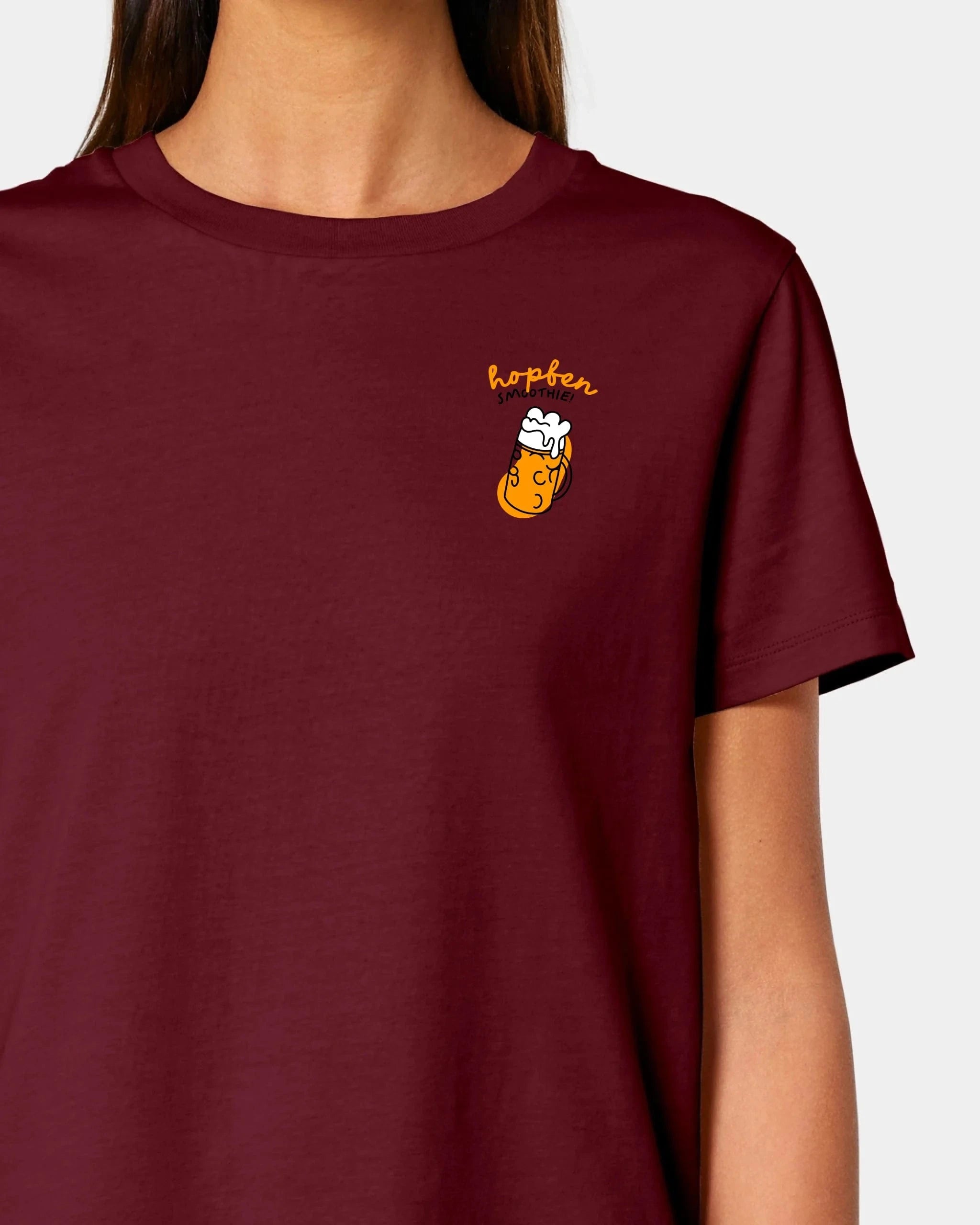 Schmidt Digitaldruck GmbH T-Shirt "Bier" Damen / Burgundy / XS - aus nachhaltiger und fairer Produktion